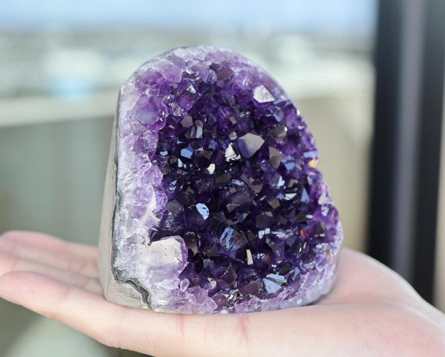Natural Amethyst Geode Cluster 764g – Raw Purple Crystal for Home Decor & Display