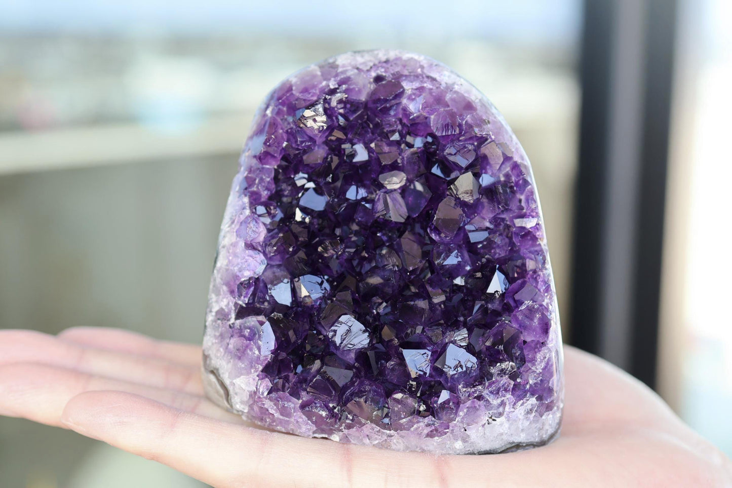 Natural Amethyst Geode Cluster 764g – Raw Purple Crystal for Home Decor & Display