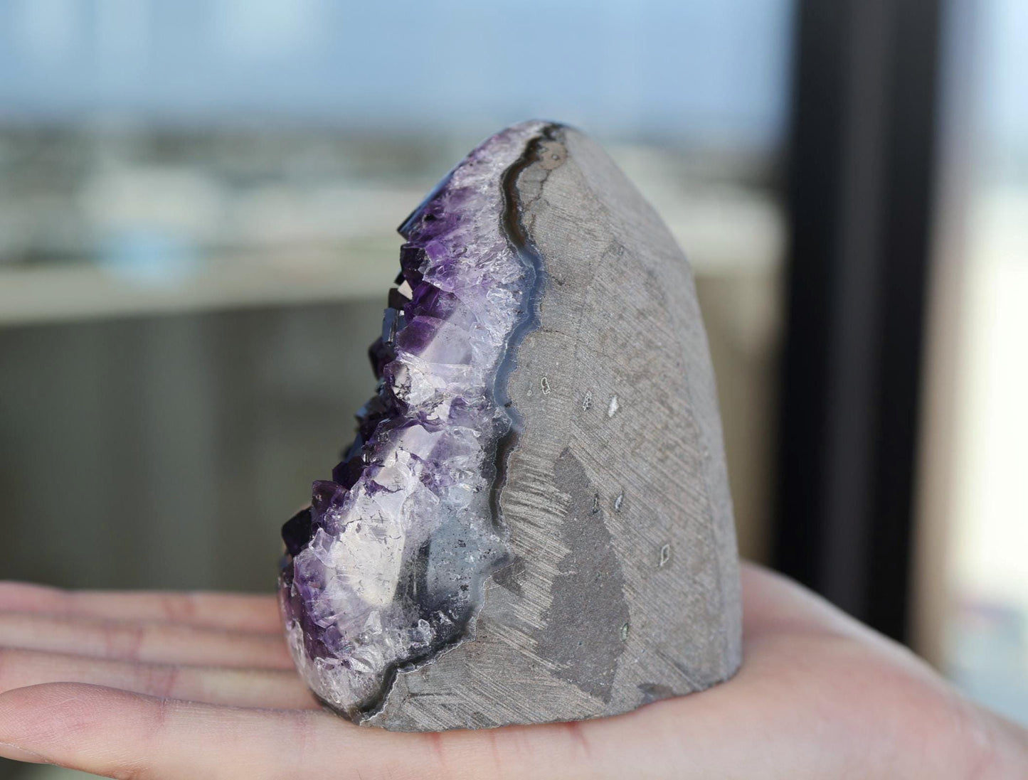 Natural Amethyst Geode Cluster 764g – Raw Purple Crystal for Home Decor & Display