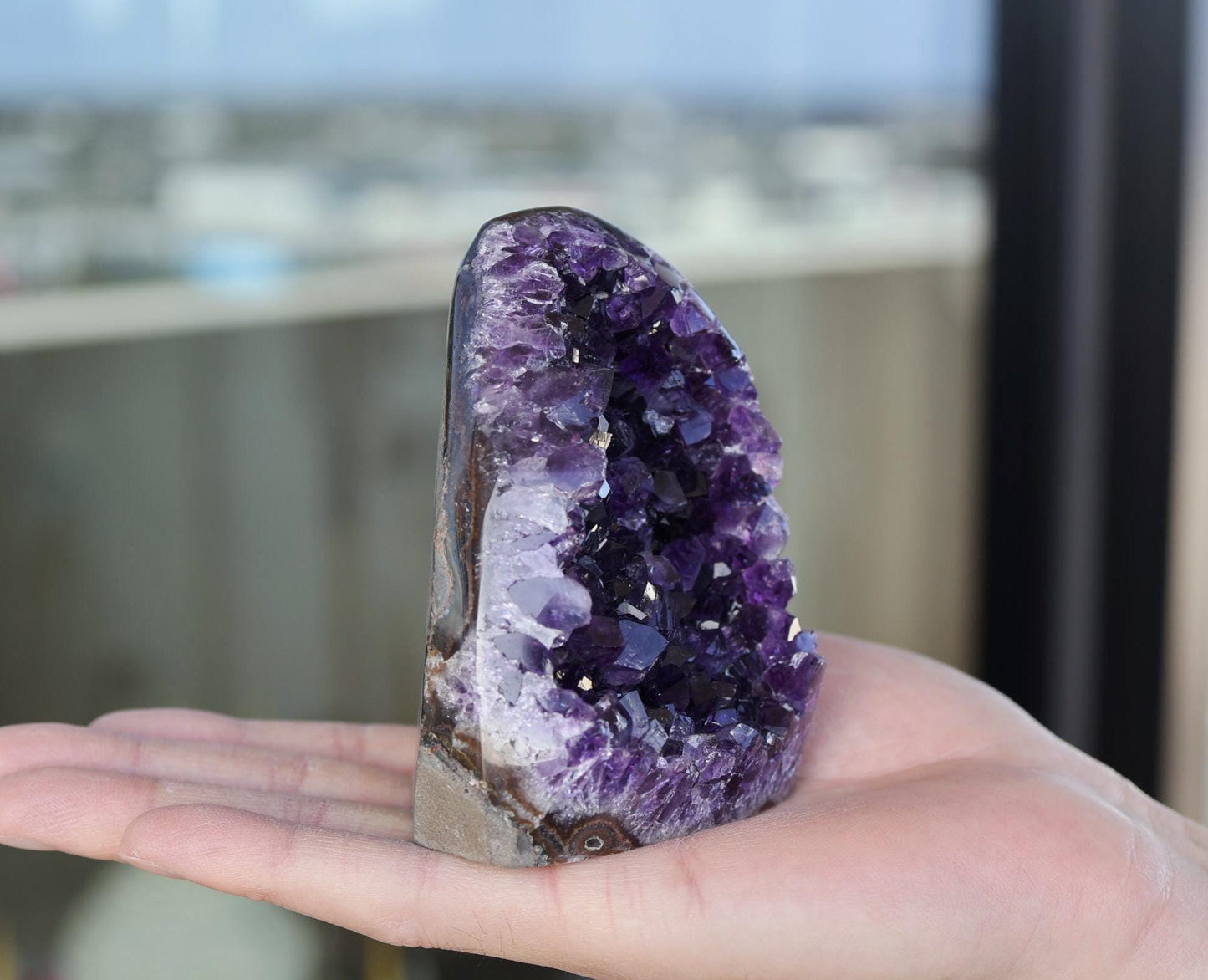 Amethyst Crystal Cluster 442g – Unique Natural Purple Geode, Gift for Collectors