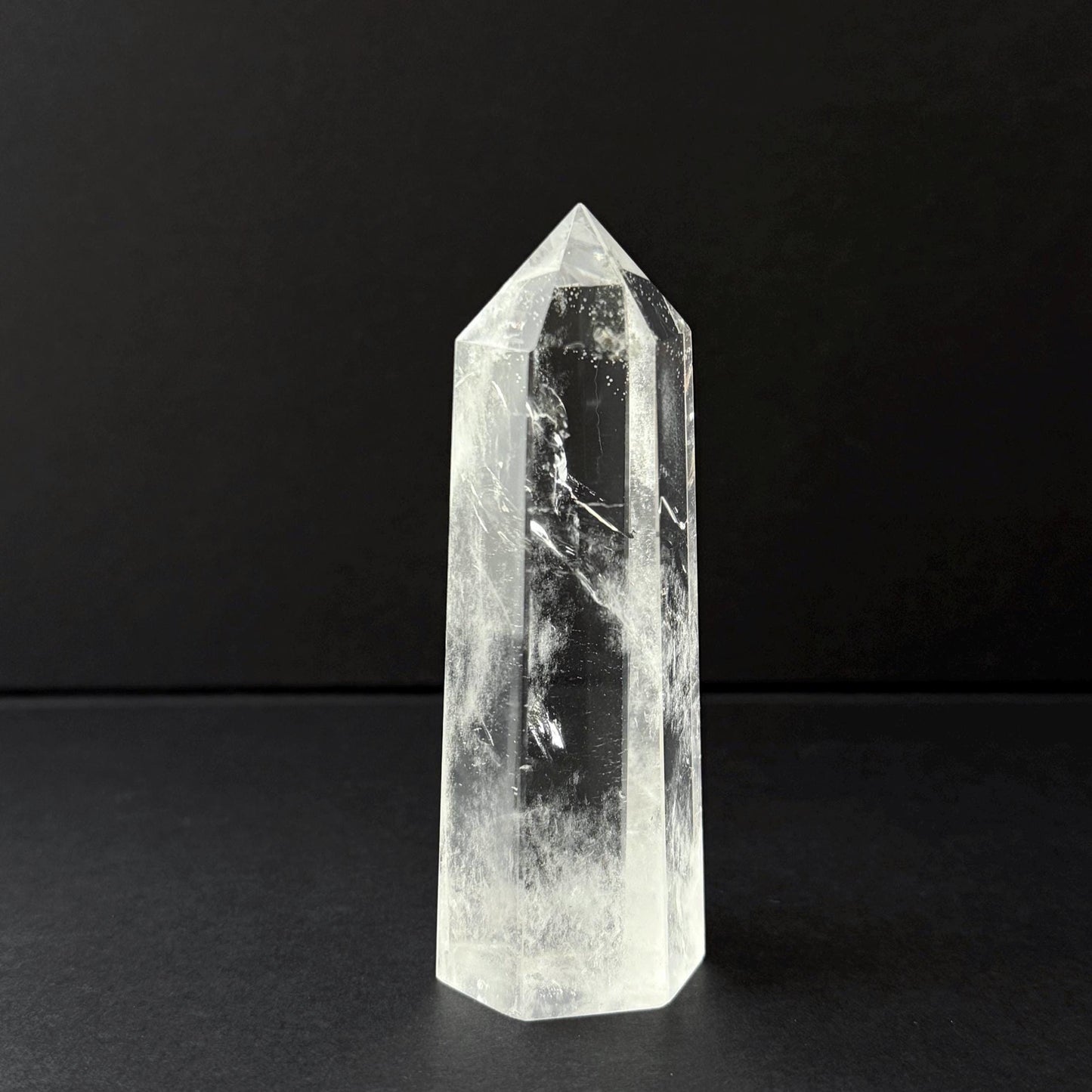Natural Clear Quartz Tower Crystal Point 9cm Polished Quartz Generator Clear Quartz Crystal Tower 121g