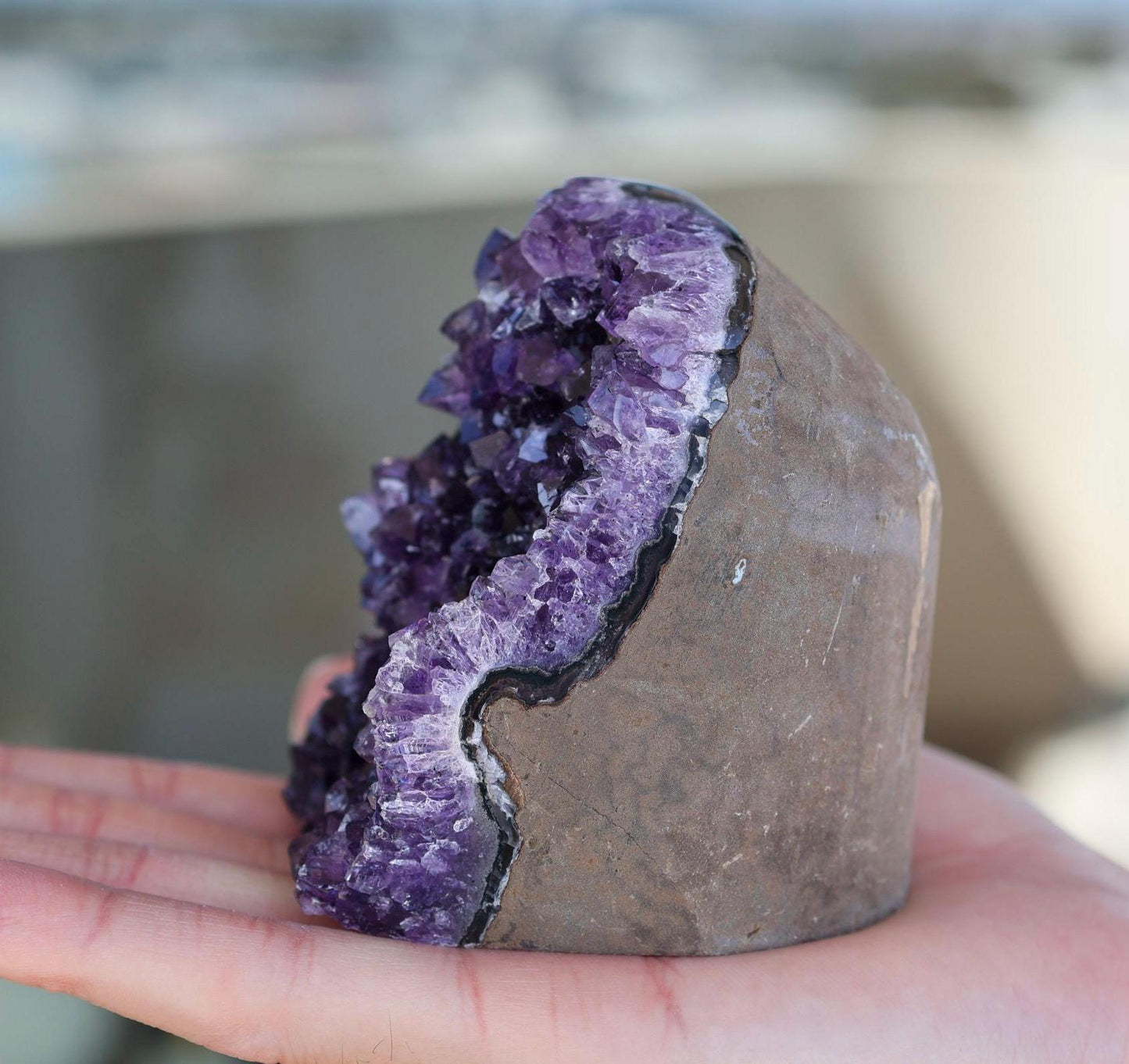 Amethyst Geode Cluster 552g Natural Amethyst Cluster Purple Quartz Crystal Home Decor Unique Gift