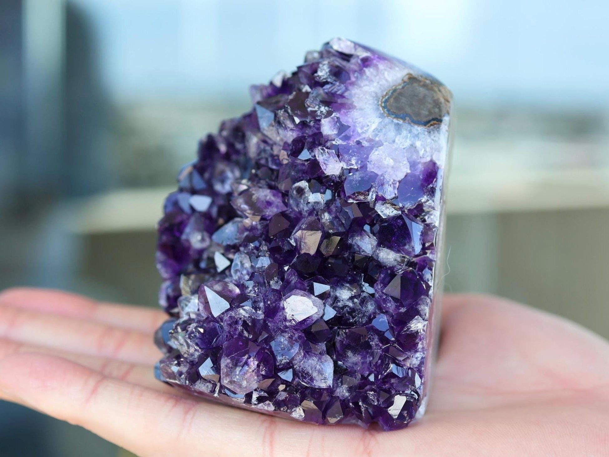 Amethyst Geode Cluster 553g Natural Crystal Cluster Purple Quartz Home Decor Unique Gift Raw Amethyst Stone