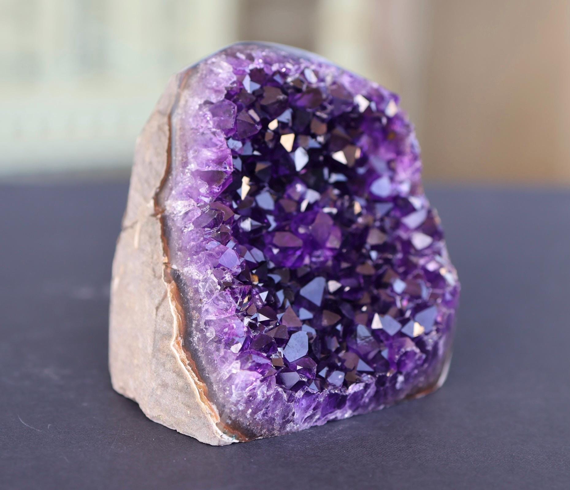 Amethyst Geode Cluster 380g Deep Purple Quartz Crystal Cluster Raw Amethyst Home Decor Unique Gift