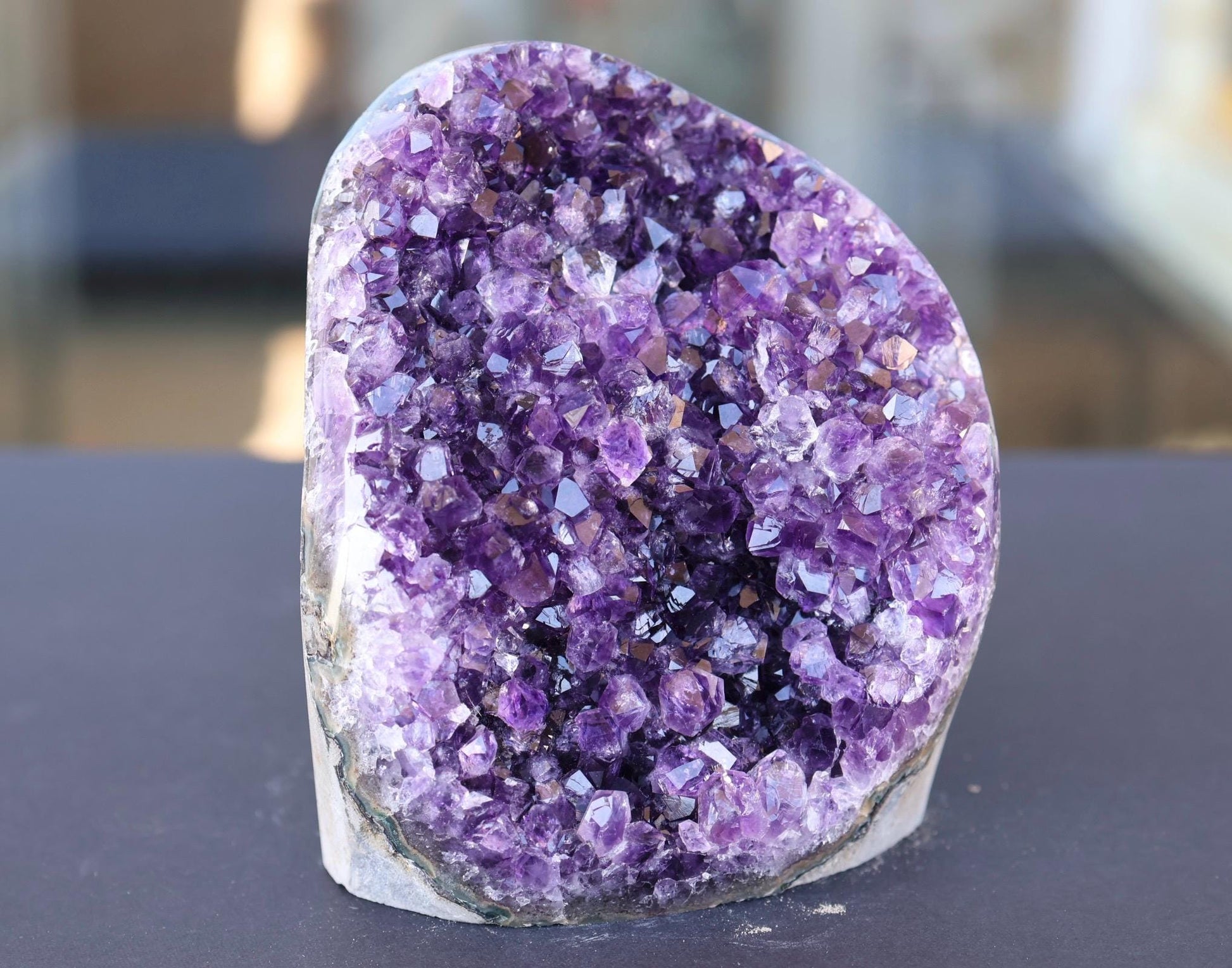 Large Amethyst Geode Cluster 1186g Deep Purple Quartz Crystal Cluster Raw Amethyst Statement Home Decor