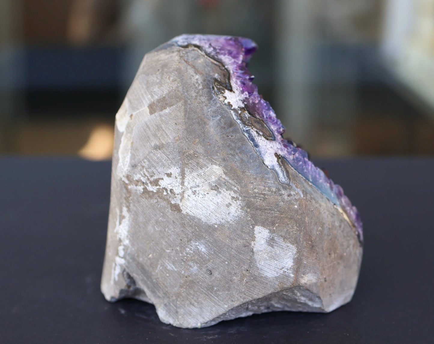 Large Uruguay Amethyst Geode 930g | Deep Purple Crystal Cluster | Natural Druzy Quartz Display Piece | One of a Kind Crystal Decor