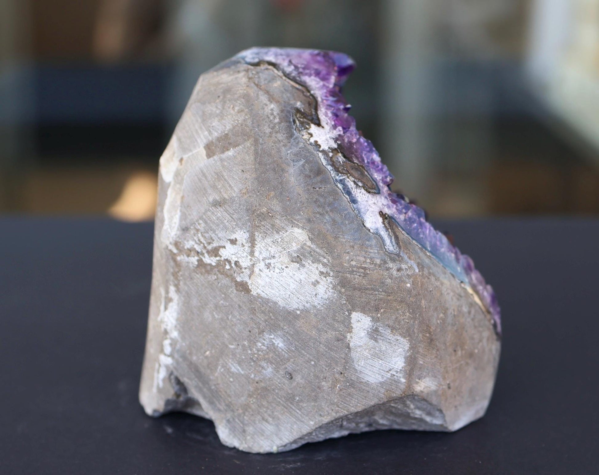 Large Uruguay Amethyst Geode 930g | Deep Purple Crystal Cluster | Natural Druzy Quartz Display Piece | One of a Kind Crystal Decor