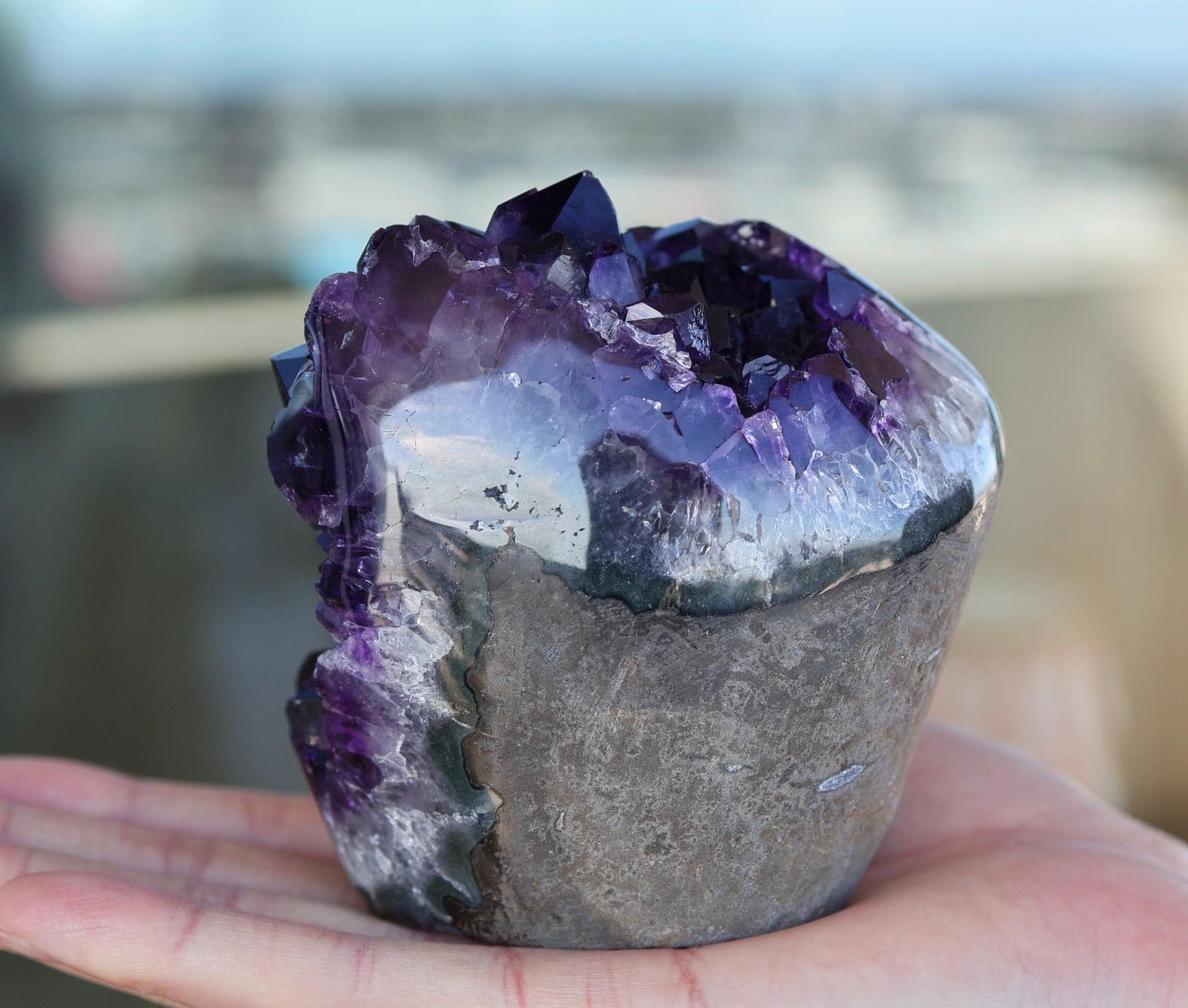 Amethyst Geode Cluster 892g Deep Purple Crystal Quartz Cluster Large Raw Amethyst Home Decor Gift