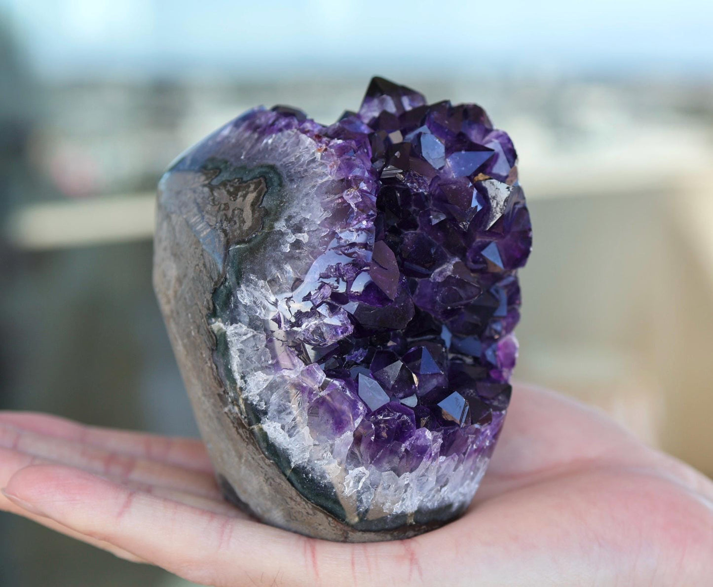 Amethyst Geode Cluster 892g Deep Purple Crystal Quartz Cluster Large Raw Amethyst Home Decor Gift