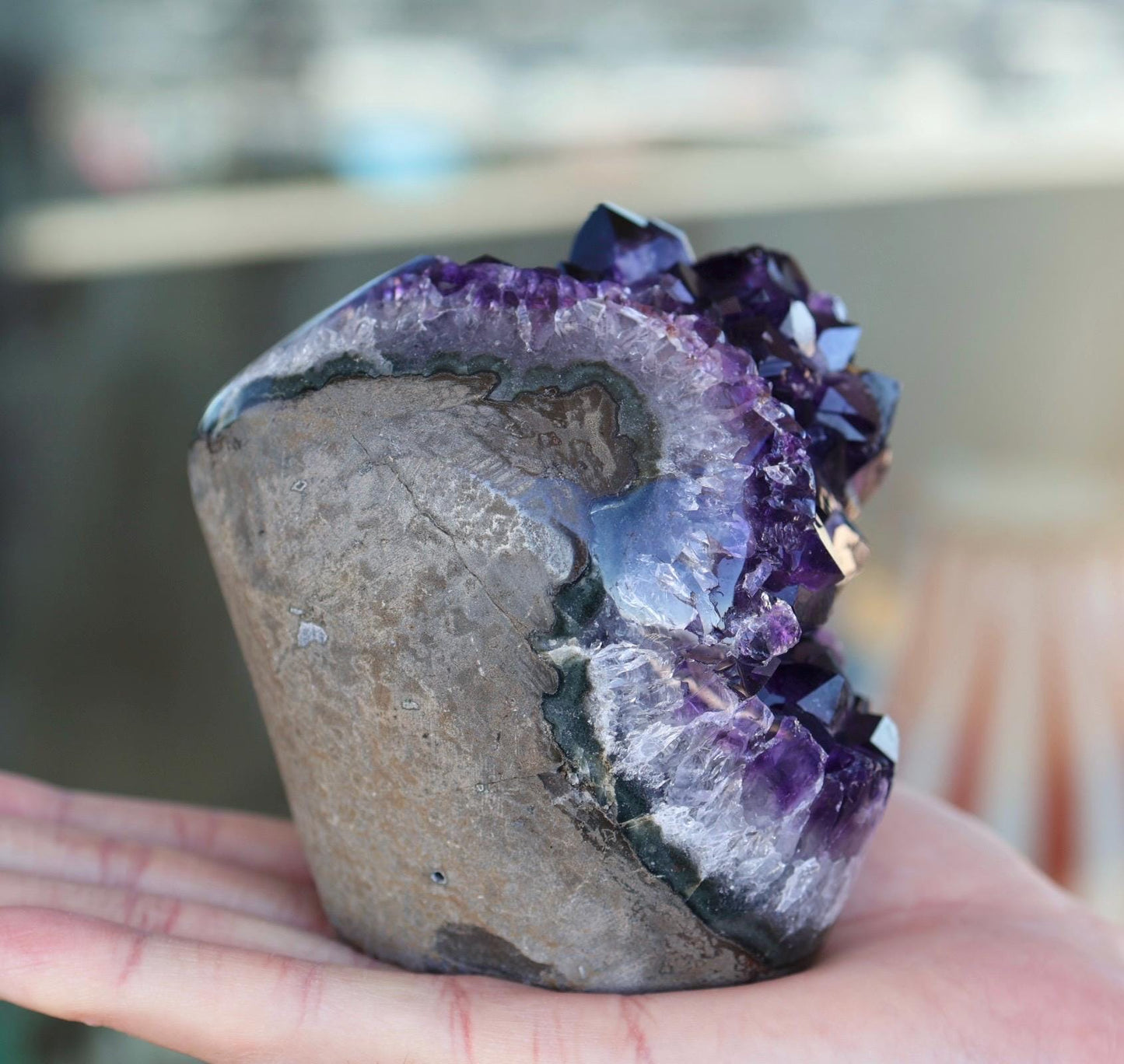 Amethyst Geode Cluster 892g Deep Purple Crystal Quartz Cluster Large Raw Amethyst Home Decor Gift