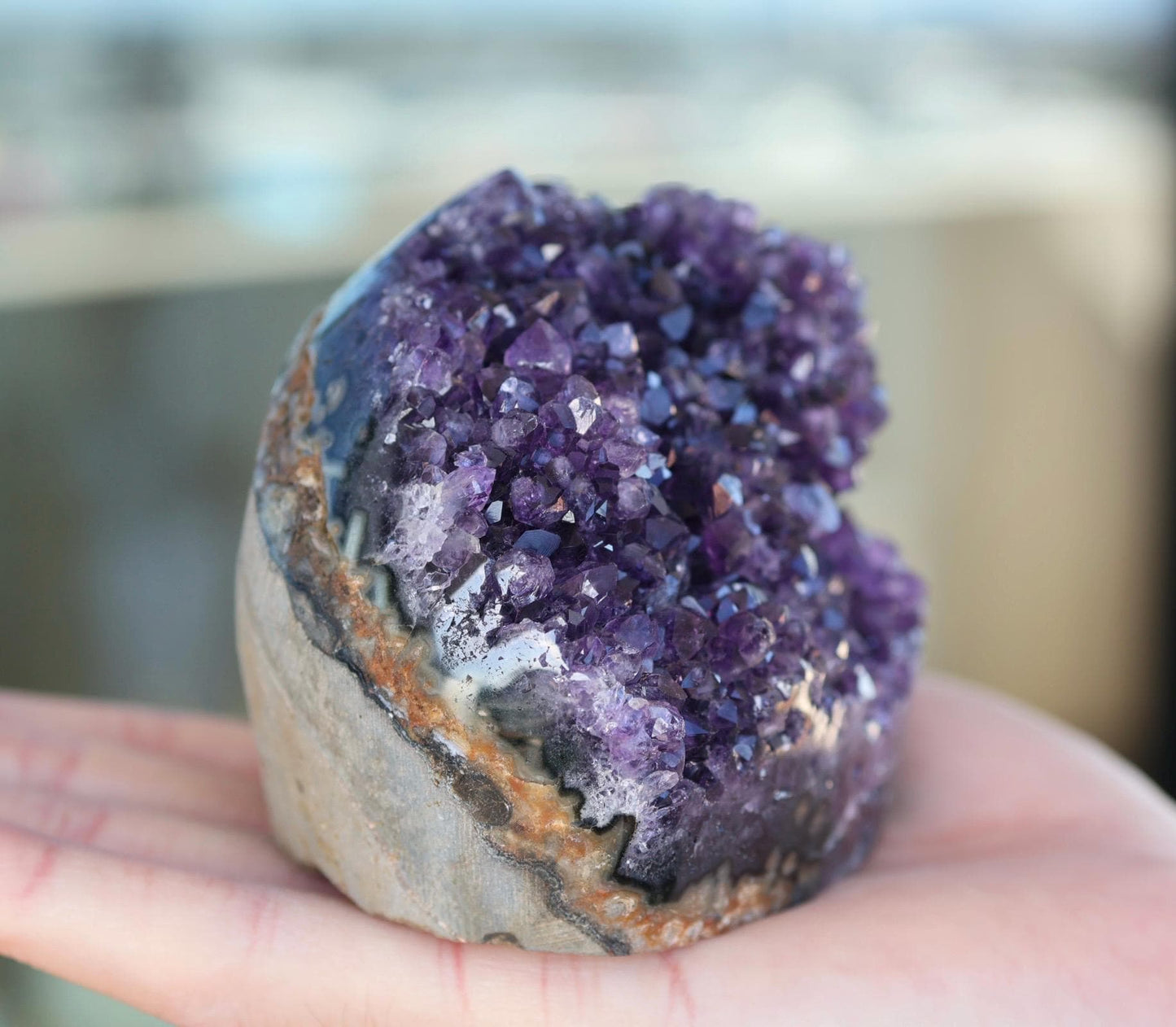 Uruguay Amethyst Cluster, Deep Purple Amethyst Druzy, Natural Crystal Specimen, Amethyst Home Decor, Crystal Gift for Her, 545g