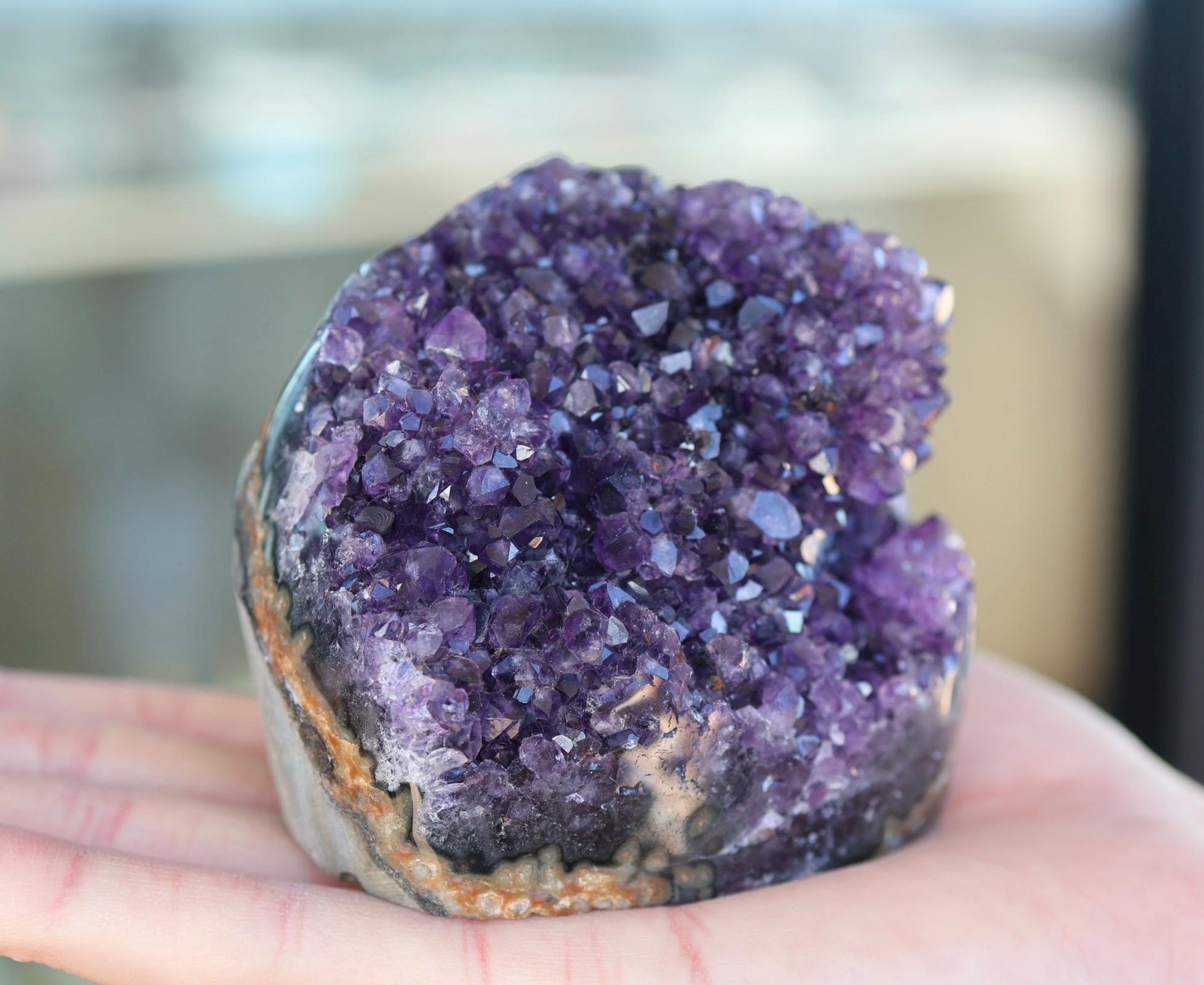 Uruguay Amethyst Cluster, Deep Purple Amethyst Druzy, Natural Crystal Specimen, Amethyst Home Decor, Crystal Gift for Her, 545g