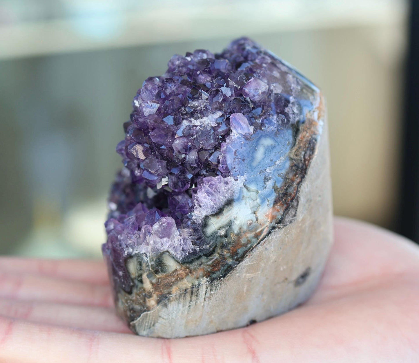 Uruguay Amethyst Cluster, Deep Purple Amethyst Druzy, Natural Crystal Specimen, Amethyst Home Decor, Crystal Gift for Her, 545g
