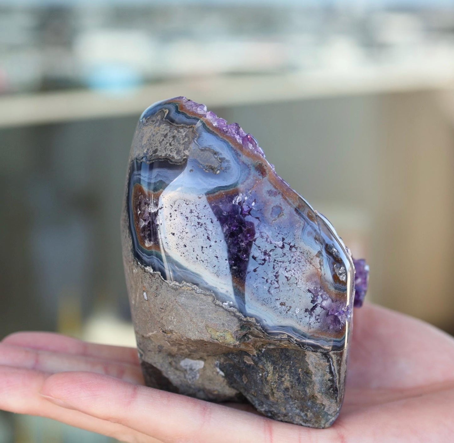 Uruguay Amethyst Cathedral, Deep Purple Amethyst Geode, Natural Crystal Specimen, Druzy Crystal Cluster, Amethyst Home Decor, Gift for Her