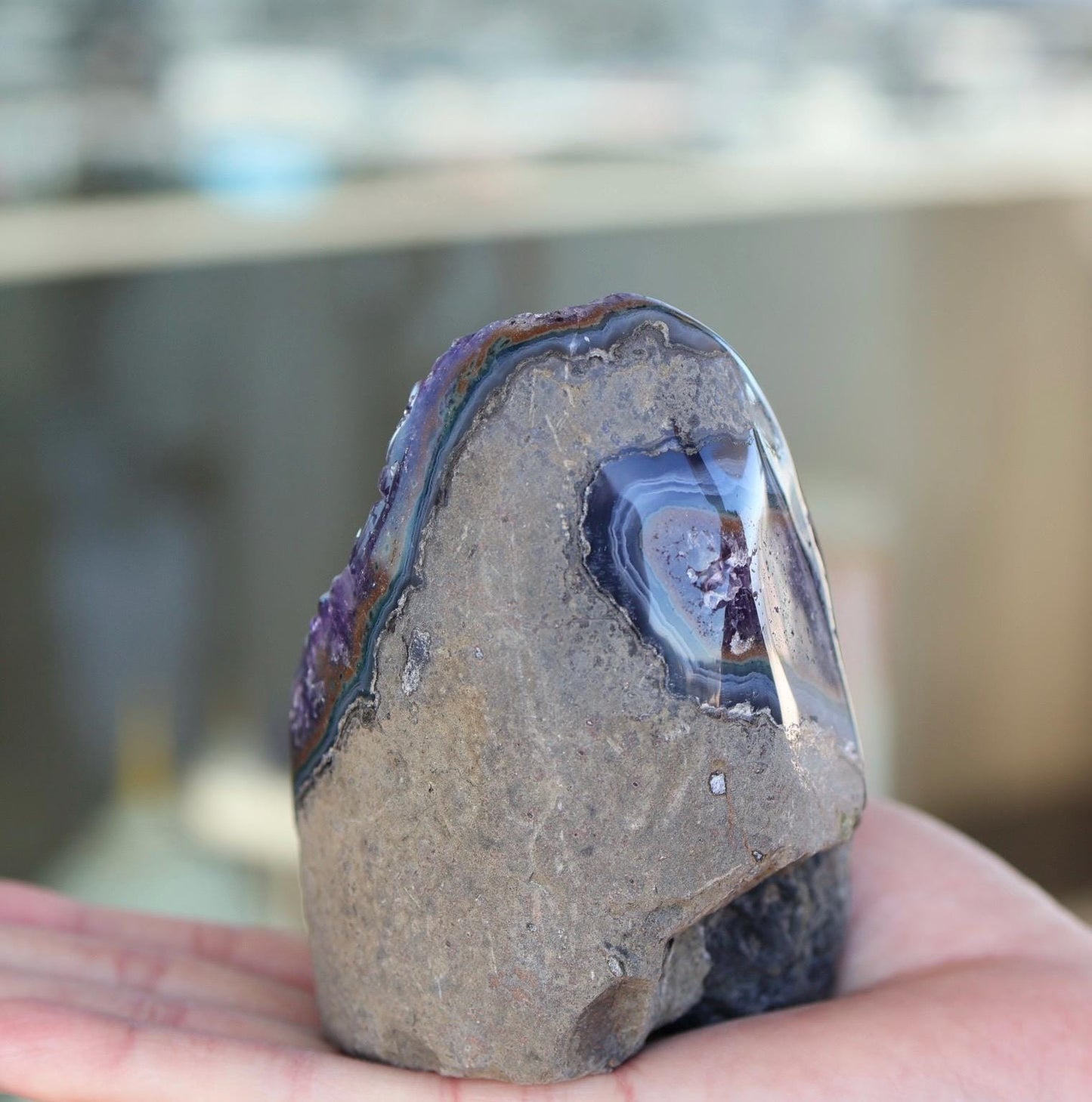 Uruguay Amethyst Cathedral, Deep Purple Amethyst Geode, Natural Crystal Specimen, Druzy Crystal Cluster, Amethyst Home Decor, Gift for Her