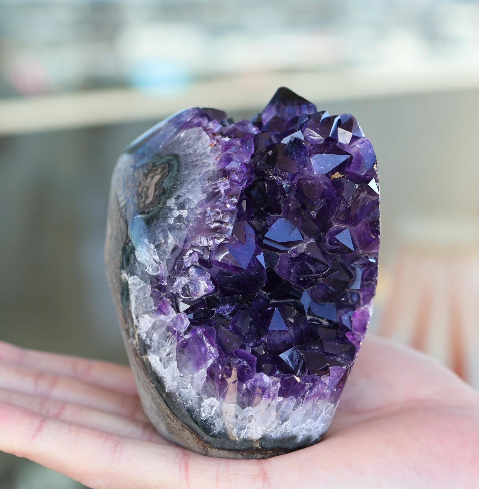 Amethyst Geode Cluster 892g Deep Purple Crystal Quartz Cluster Large Raw Amethyst Home Decor Gift