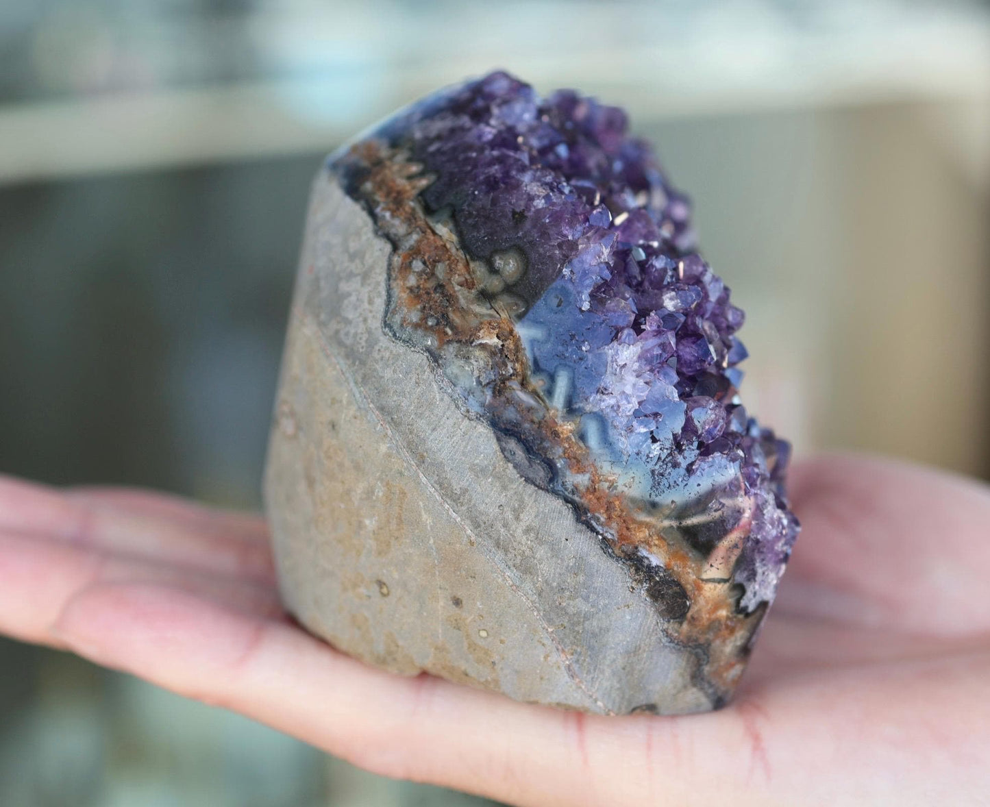 Uruguay Amethyst Cluster, Deep Purple Amethyst Druzy, Natural Crystal Specimen, Amethyst Home Decor, Crystal Gift for Her, 545g