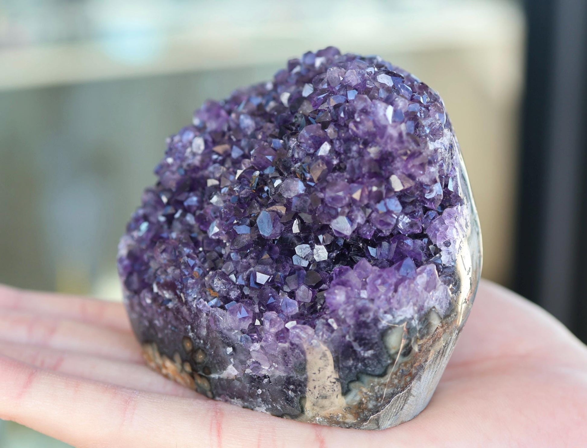 Uruguay Amethyst Cluster, Deep Purple Amethyst Druzy, Natural Crystal Specimen, Amethyst Home Decor, Crystal Gift for Her, 545g