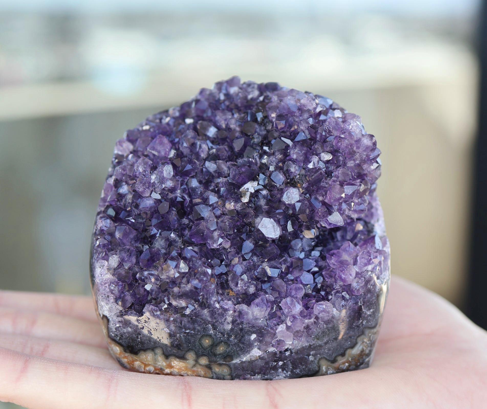 Uruguay Amethyst Cluster, Deep Purple Amethyst Druzy, Natural Crystal Specimen, Amethyst Home Decor, Crystal Gift for Her, 545g