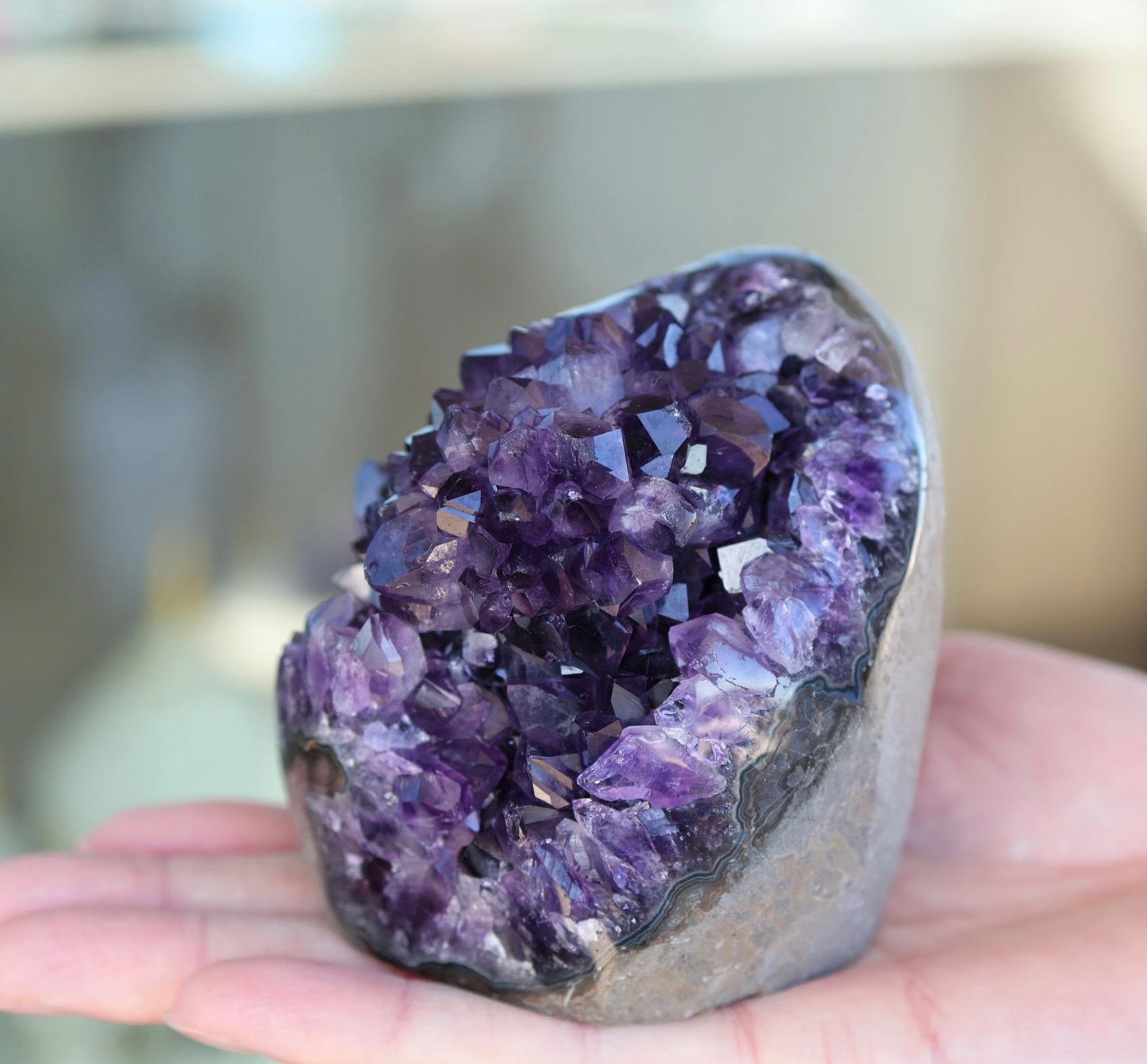 Uruguay Amethyst Geode, Deep Purple Crystal Cluster, Natural Amethyst Cathedral, Collector Crystal Specimen, Luxury Home Decor