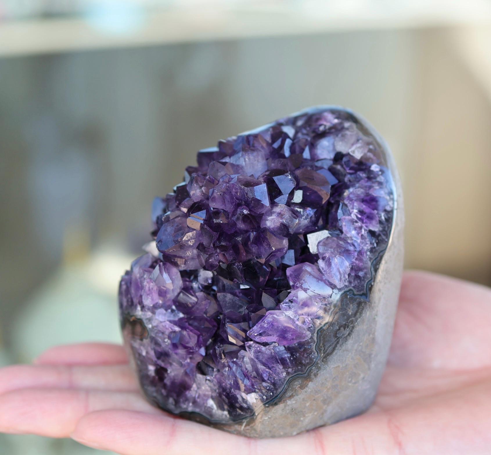 Uruguay Amethyst Geode, Deep Purple Crystal Cluster, Natural Amethyst Cathedral, Collector Crystal Specimen, Luxury Home Decor