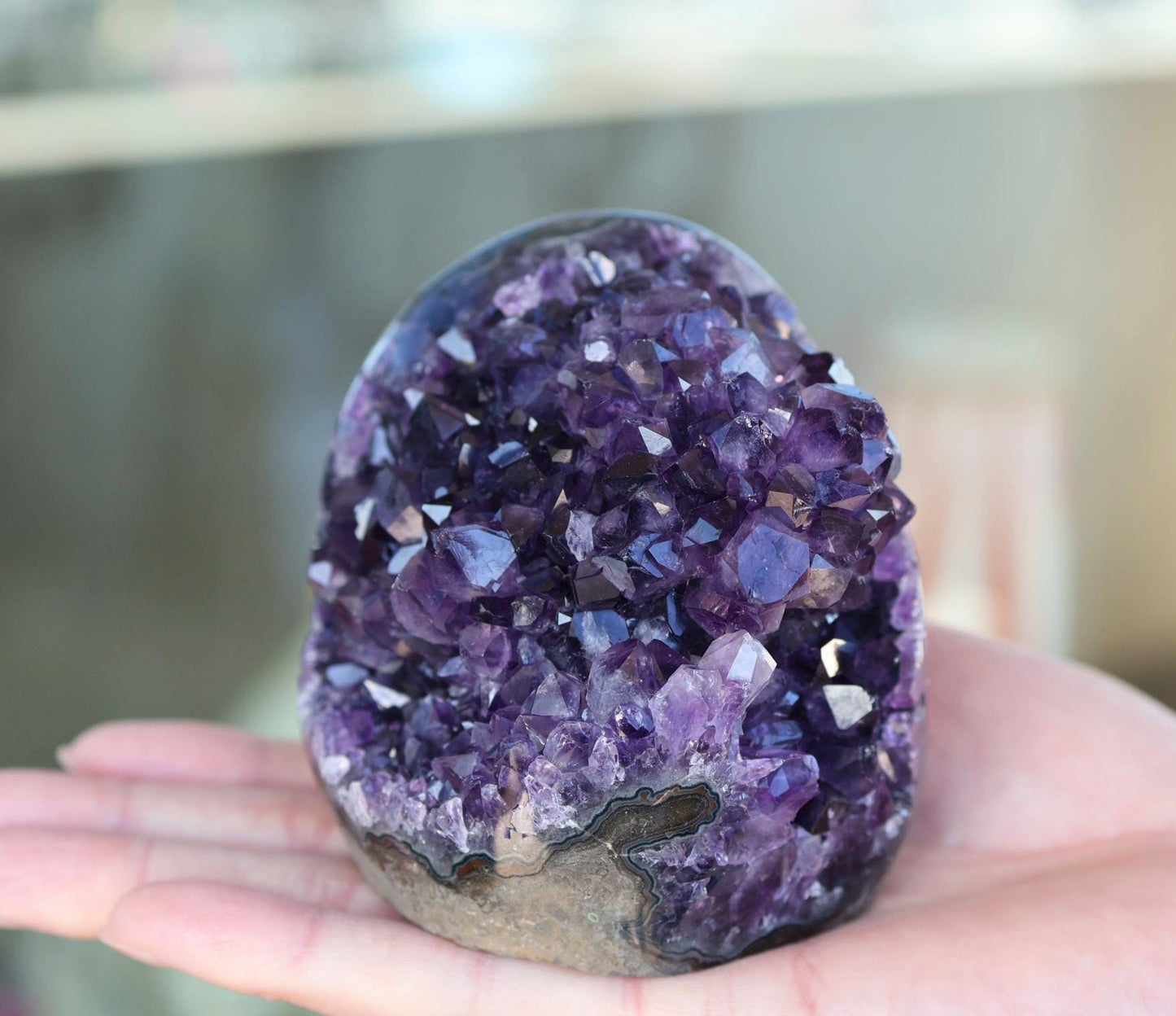 Uruguay Amethyst Geode, Deep Purple Crystal Cluster, Natural Amethyst Cathedral, Collector Crystal Specimen, Luxury Home Decor