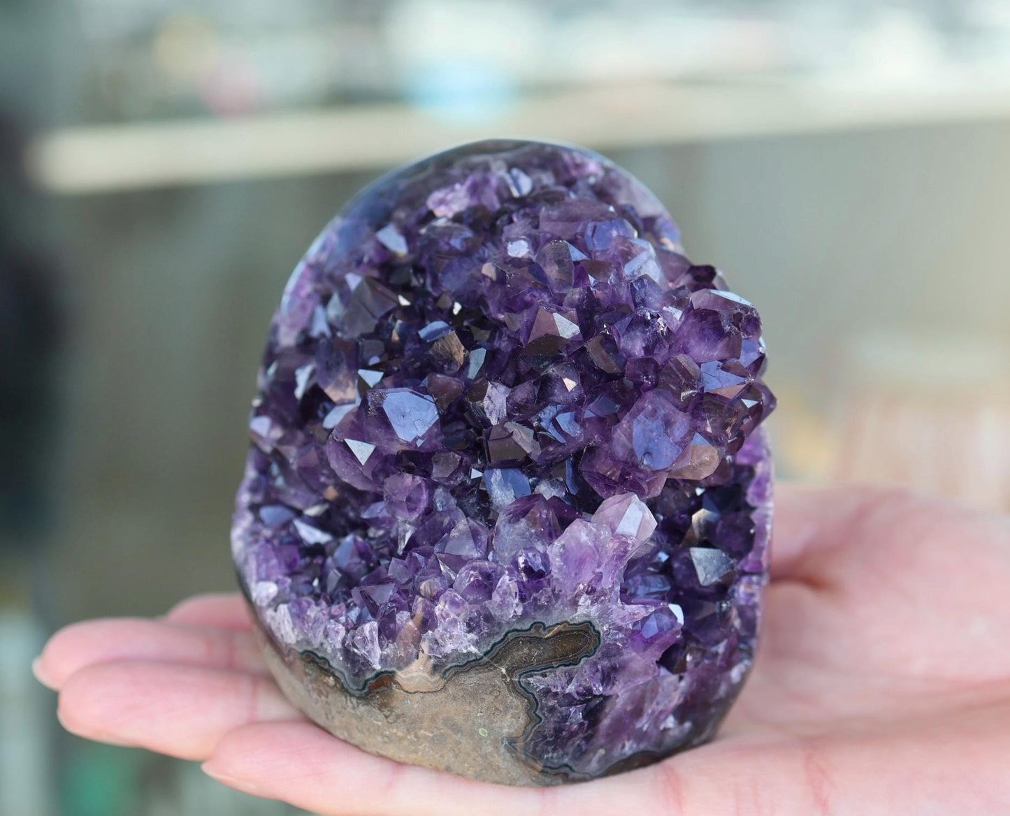 Uruguay Amethyst Geode, Deep Purple Crystal Cluster, Natural Amethyst Cathedral, Collector Crystal Specimen, Luxury Home Decor