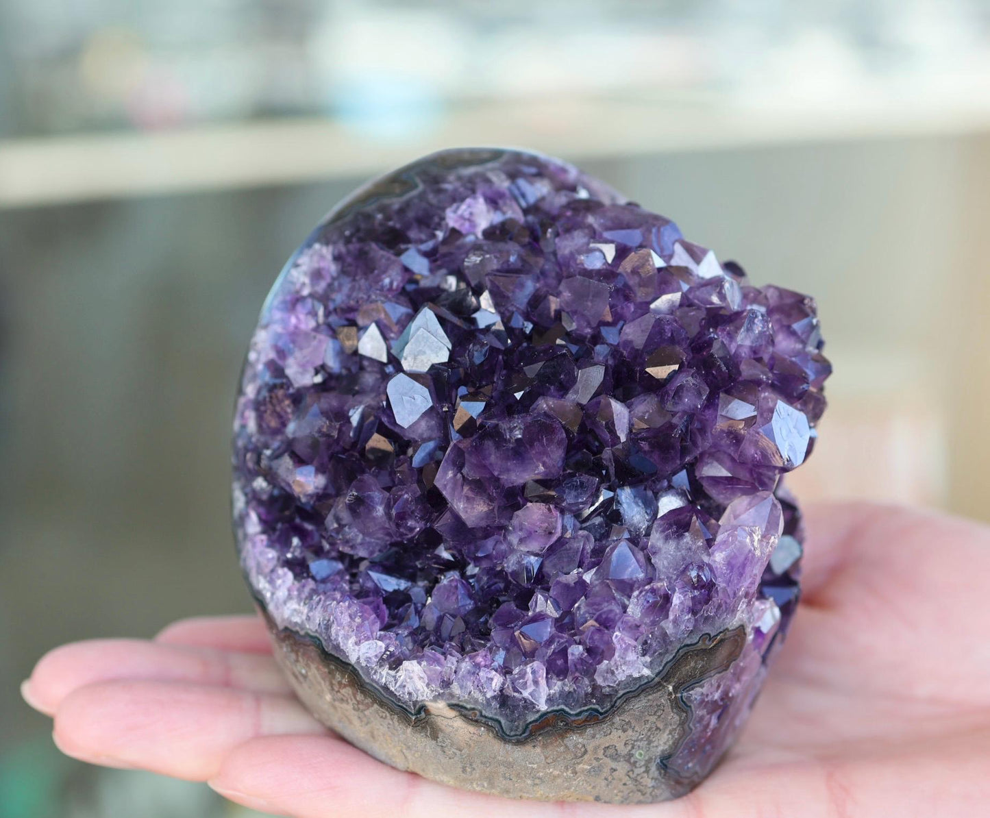 Uruguay Amethyst Geode, Deep Purple Crystal Cluster, Natural Amethyst Cathedral, Collector Crystal Specimen, Luxury Home Decor