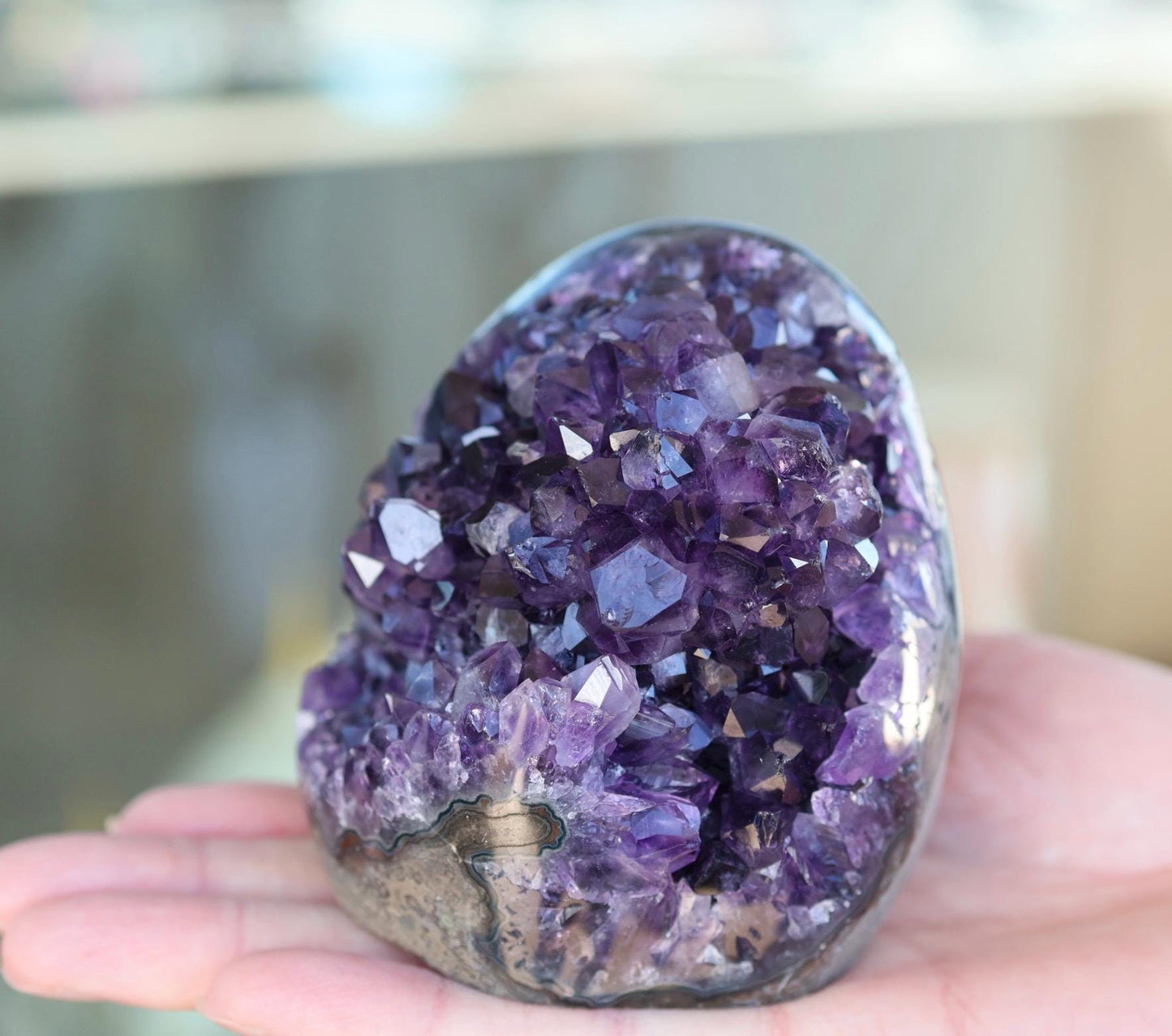 Uruguay Amethyst Geode, Deep Purple Crystal Cluster, Natural Amethyst Cathedral, Collector Crystal Specimen, Luxury Home Decor