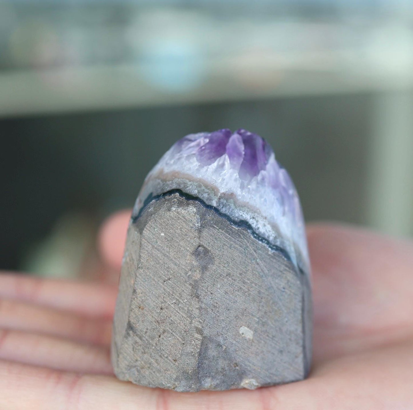 Natural Uruguay Amethyst Geode | Deep Purple Large Crystal Cluster | Standing Crystal Cave | One of a Kind Home Decor | 169g