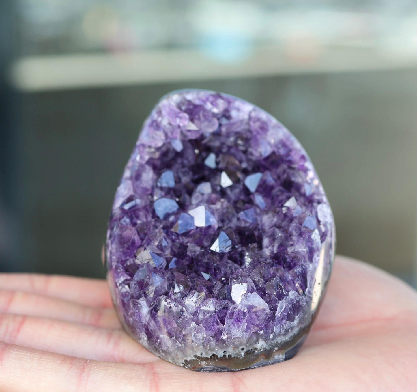Natural Amethyst Geode 310g, Deep Purple Amethyst Cluster, Freeform Crystal Decor, Druzy Quartz Display, Home Shelf Decor, Gift for Her