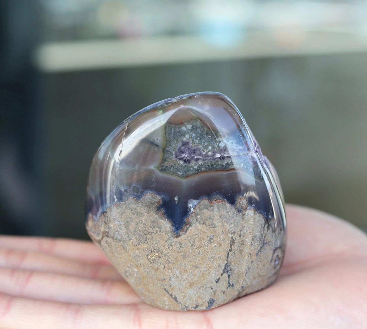 Natural Amethyst Geode 310g, Deep Purple Amethyst Cluster, Freeform Crystal Decor, Druzy Quartz Display, Home Shelf Decor, Gift for Her