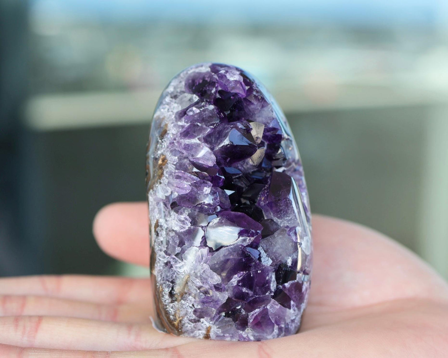 Deep Purple Uruguay Amethyst Geode | Natural Crystal Cave | Standing Amethyst Decor | One of a Kind | 234g