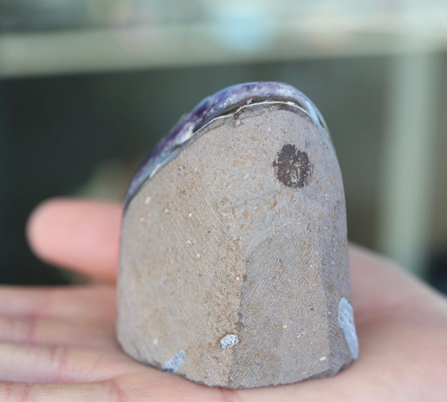 Amethyst Geode, Natural Purple Crystal Cluster, Druzy Quartz, Mineral Specimen, Crystal Decor, One of a Kind 252g