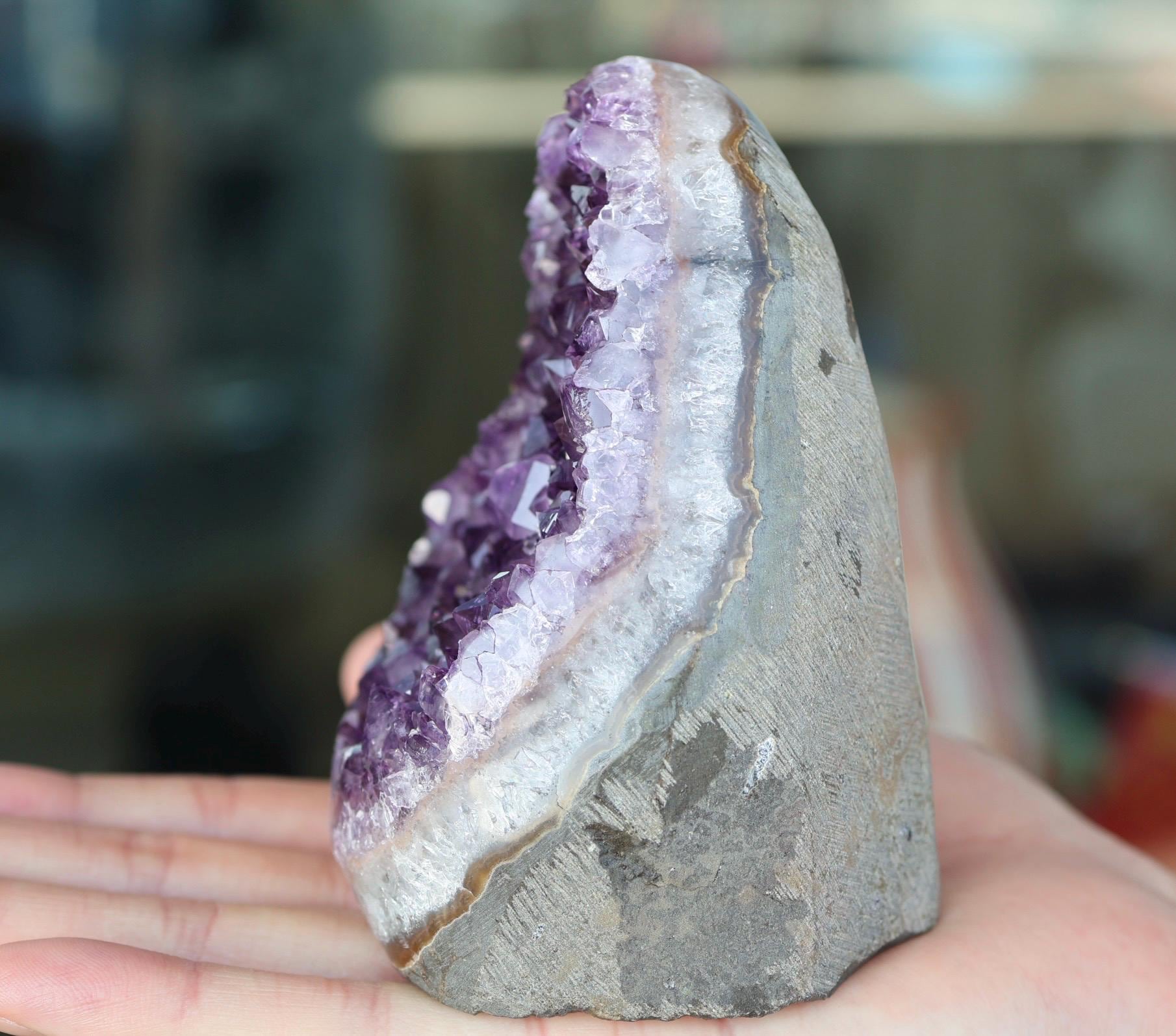Amethyst Geode, Amethyst Crystal Cluster, Natural Purple Crystal, Druzy Quartz, Raw Amethyst, Crystal Decor, 742g