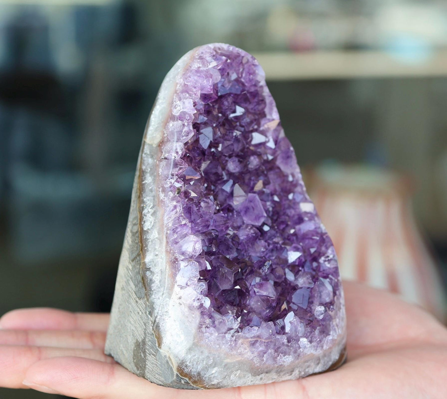 Amethyst Geode, Amethyst Crystal Cluster, Natural Purple Crystal, Druzy Quartz, Raw Amethyst, Crystal Decor, 742g
