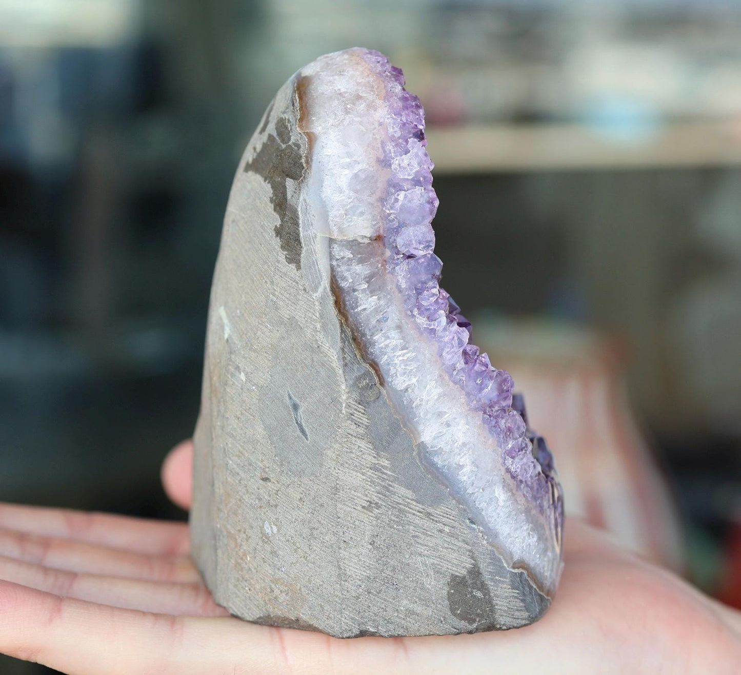 Amethyst Geode, Amethyst Crystal Cluster, Natural Purple Crystal, Druzy Quartz, Raw Amethyst, Crystal Decor, 742g