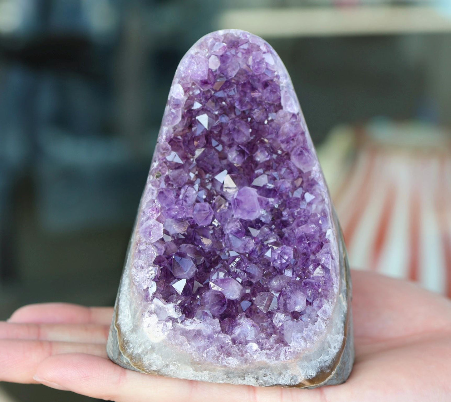 Amethyst Geode, Amethyst Crystal Cluster, Natural Purple Crystal, Druzy Quartz, Raw Amethyst, Crystal Decor, 742g