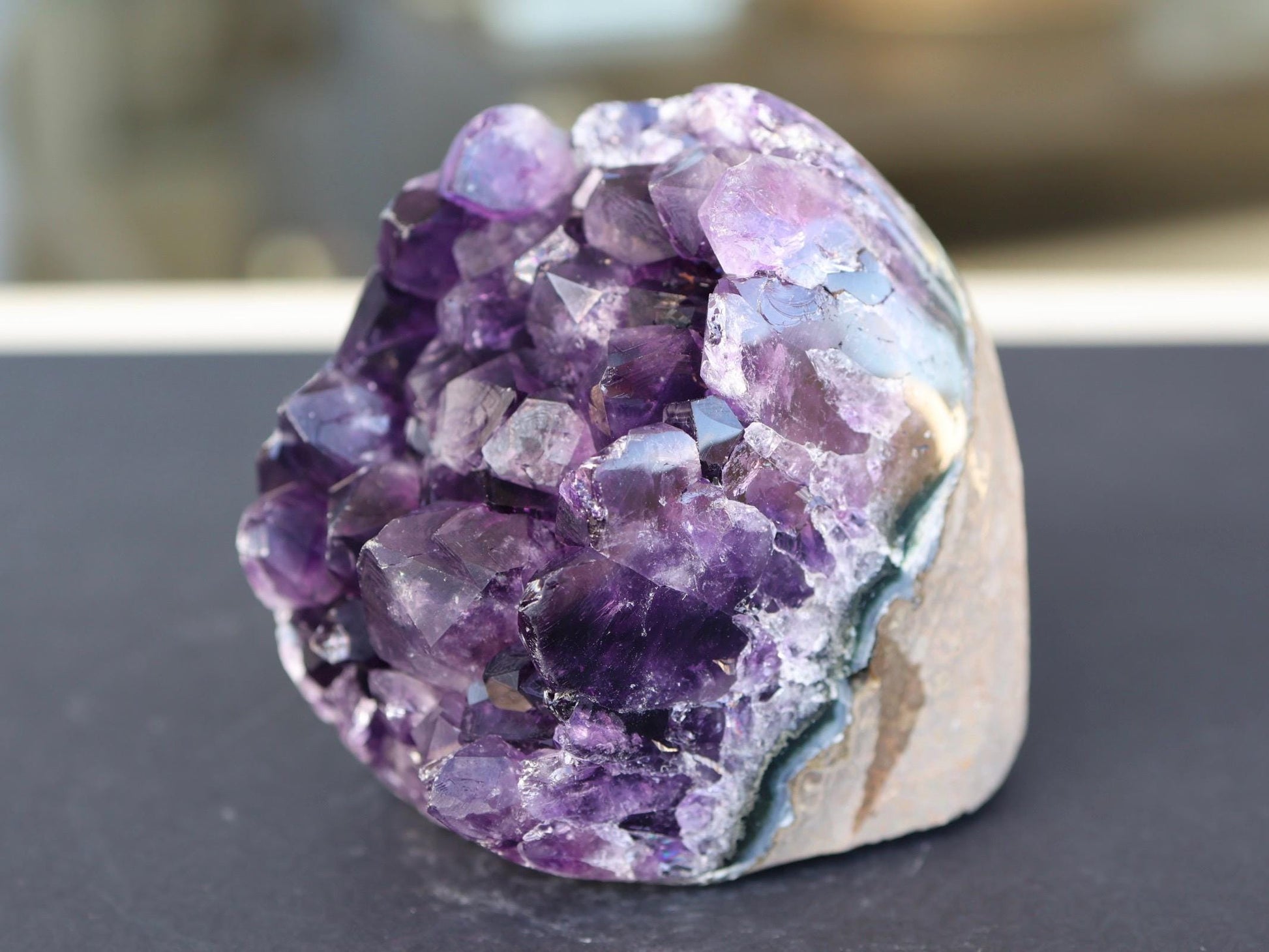 Amethyst Geode, Amethyst Crystal Cluster, Natural Purple Crystal, Druzy Quartz, Raw Amethyst, Crystal Decor, 581g