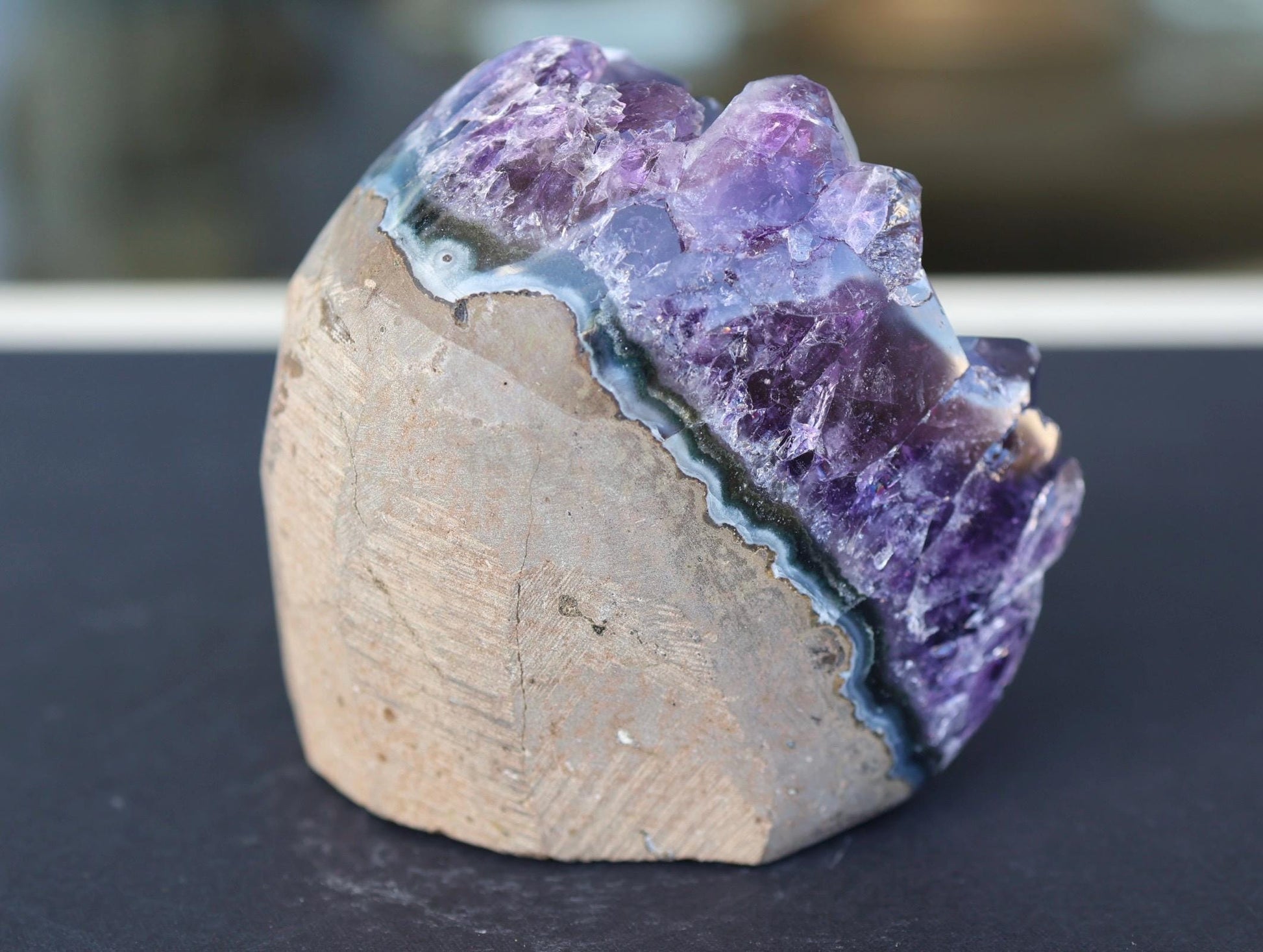 Amethyst Geode, Amethyst Crystal Cluster, Natural Purple Crystal, Druzy Quartz, Raw Amethyst, Crystal Decor, 581g