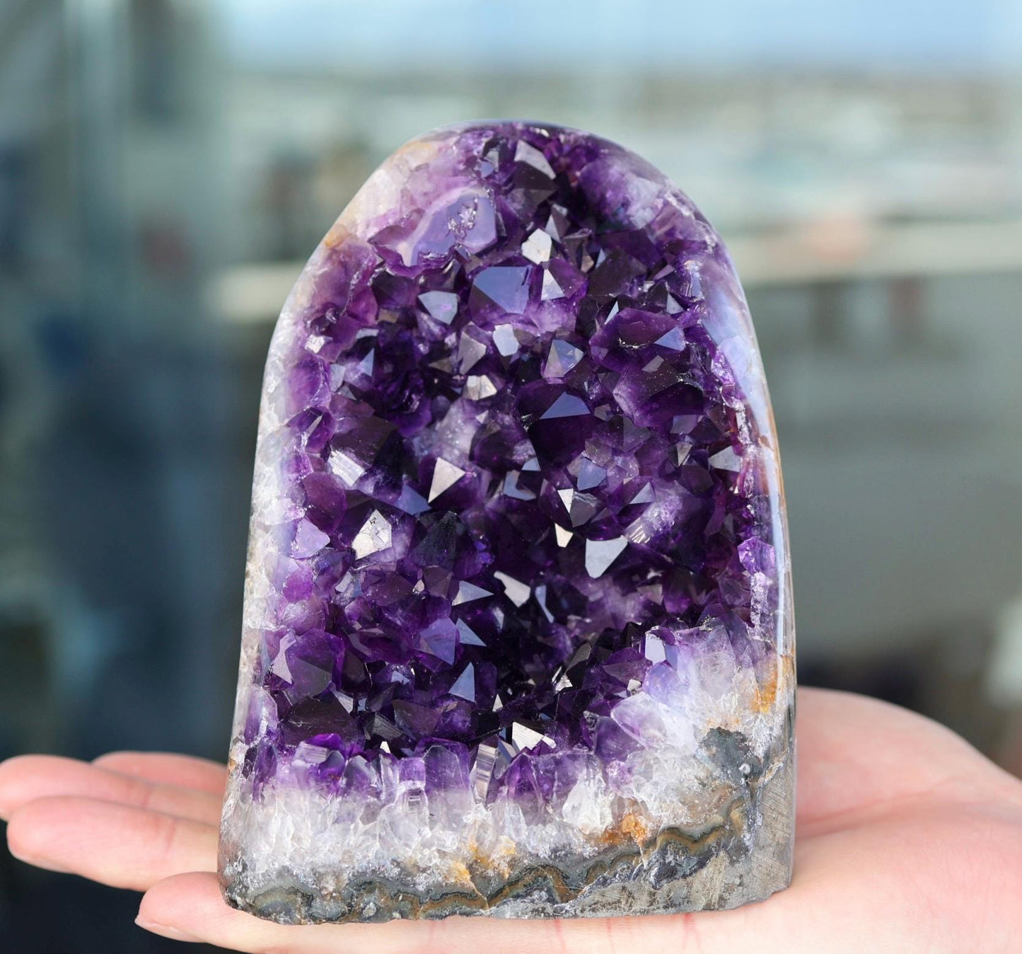 Uruguay Amethyst Geode – Deep Purple Natural Crystal Cluster – 1433g