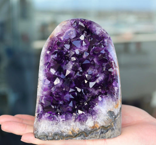 Uruguay Amethyst Geode – Deep Purple Natural Crystal Cluster – 1433g