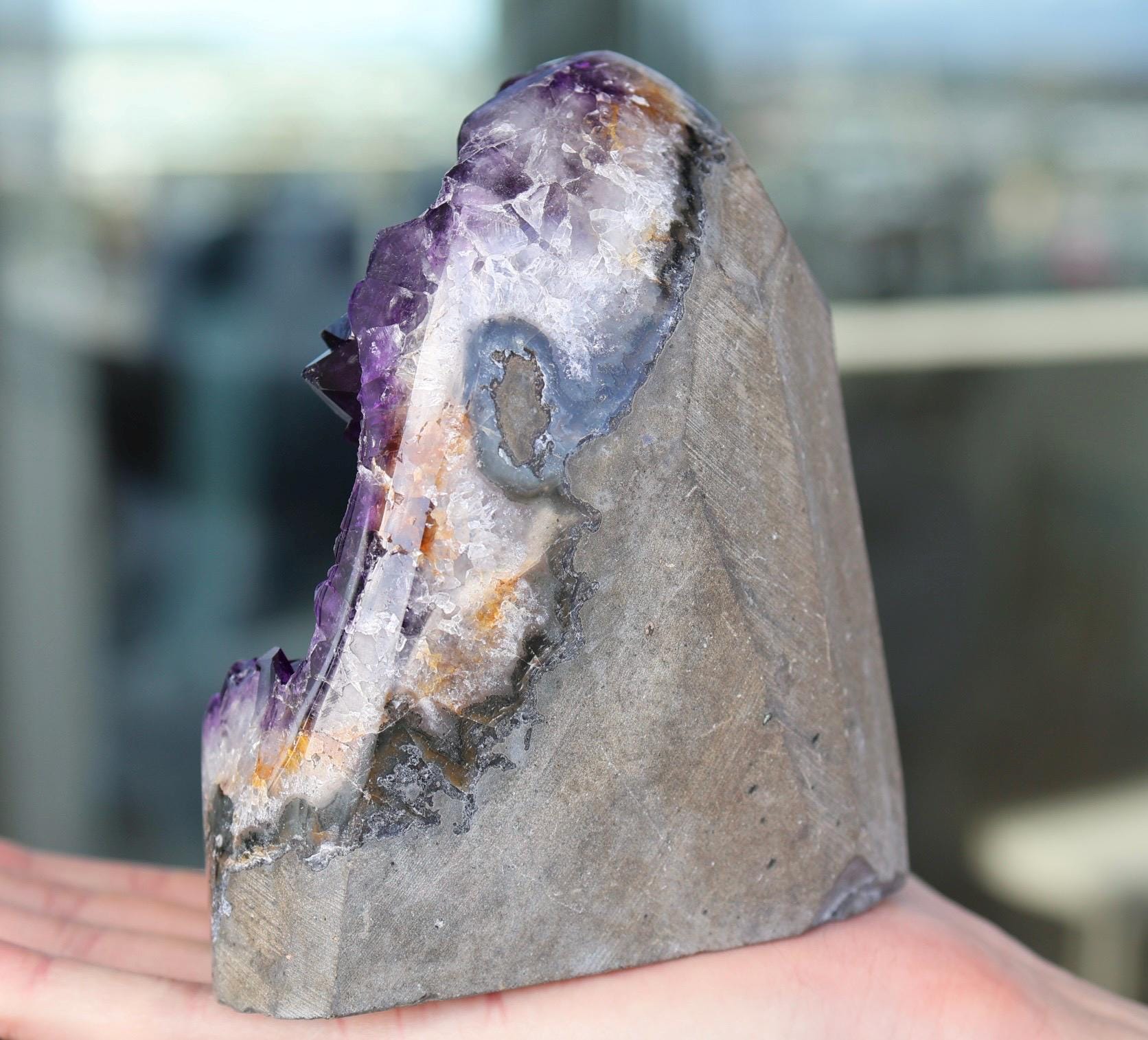 Uruguay Amethyst Geode – Deep Purple Natural Crystal Cluster – 1433g