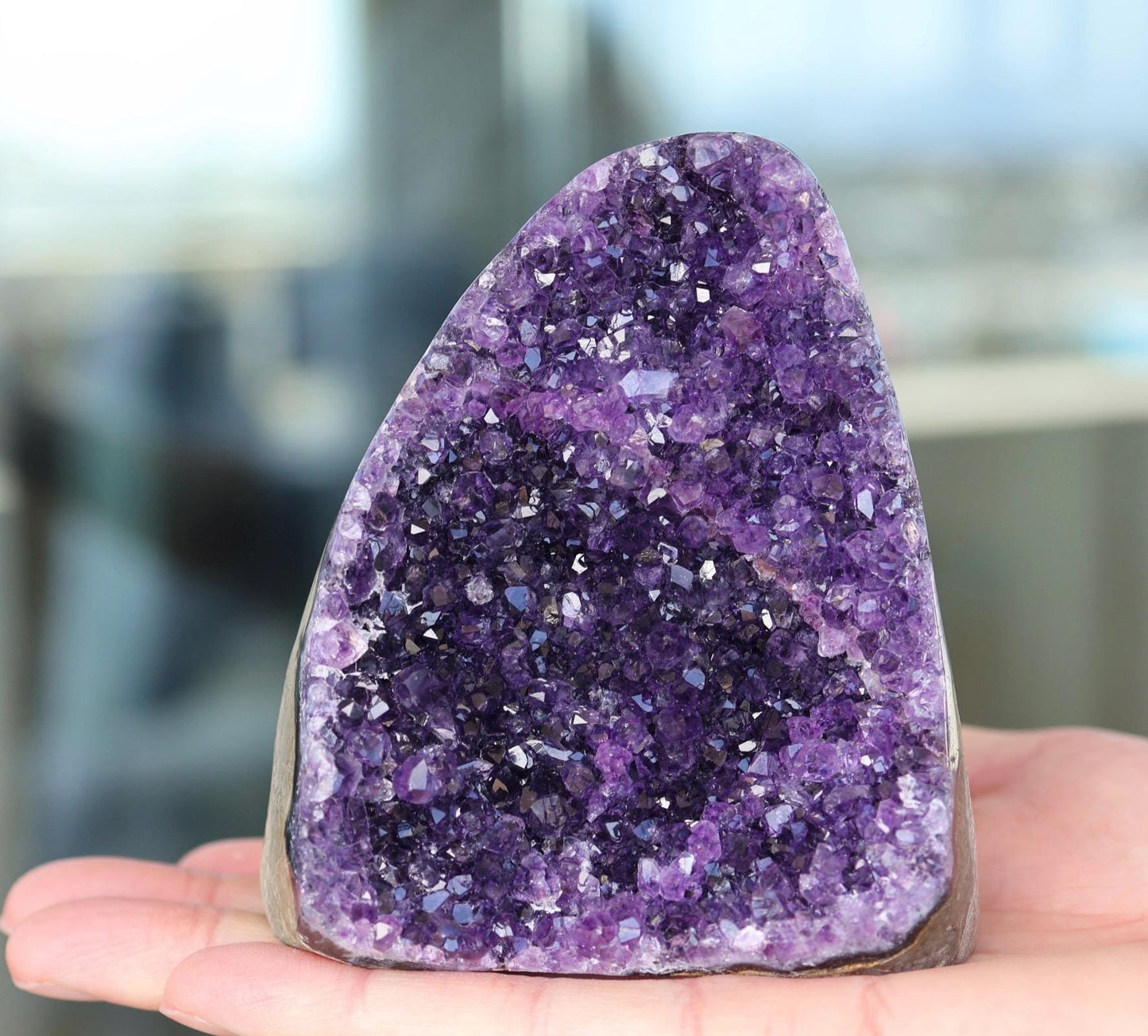Raw Amethyst Geode Cluster: Purple Crystal for Meditation (552g)