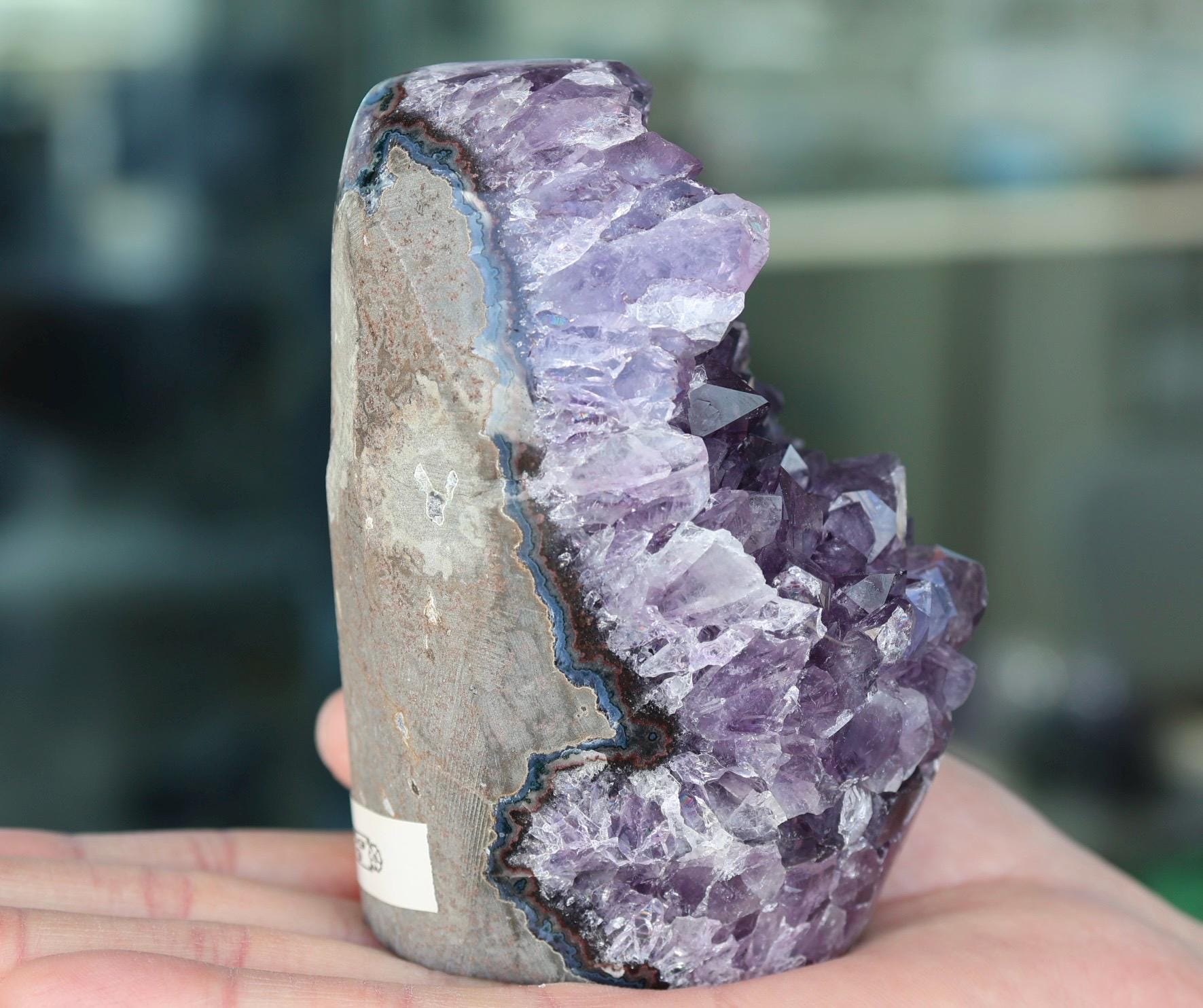 Amethyst Geode Cluster, Natural Purple Crystal, Druzy Quartz, Crystal Decor, Mineral Specimen, 795g