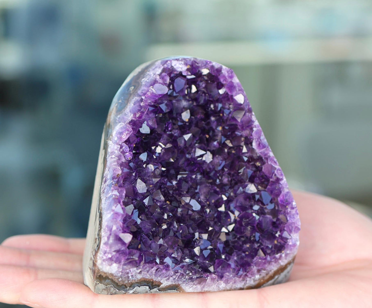 Amethyst Geode, Amethyst Crystal Cluster, Deep Purple Crystal, Natural Amethyst, Druzy Quartz, Crystal Decor, 555g
