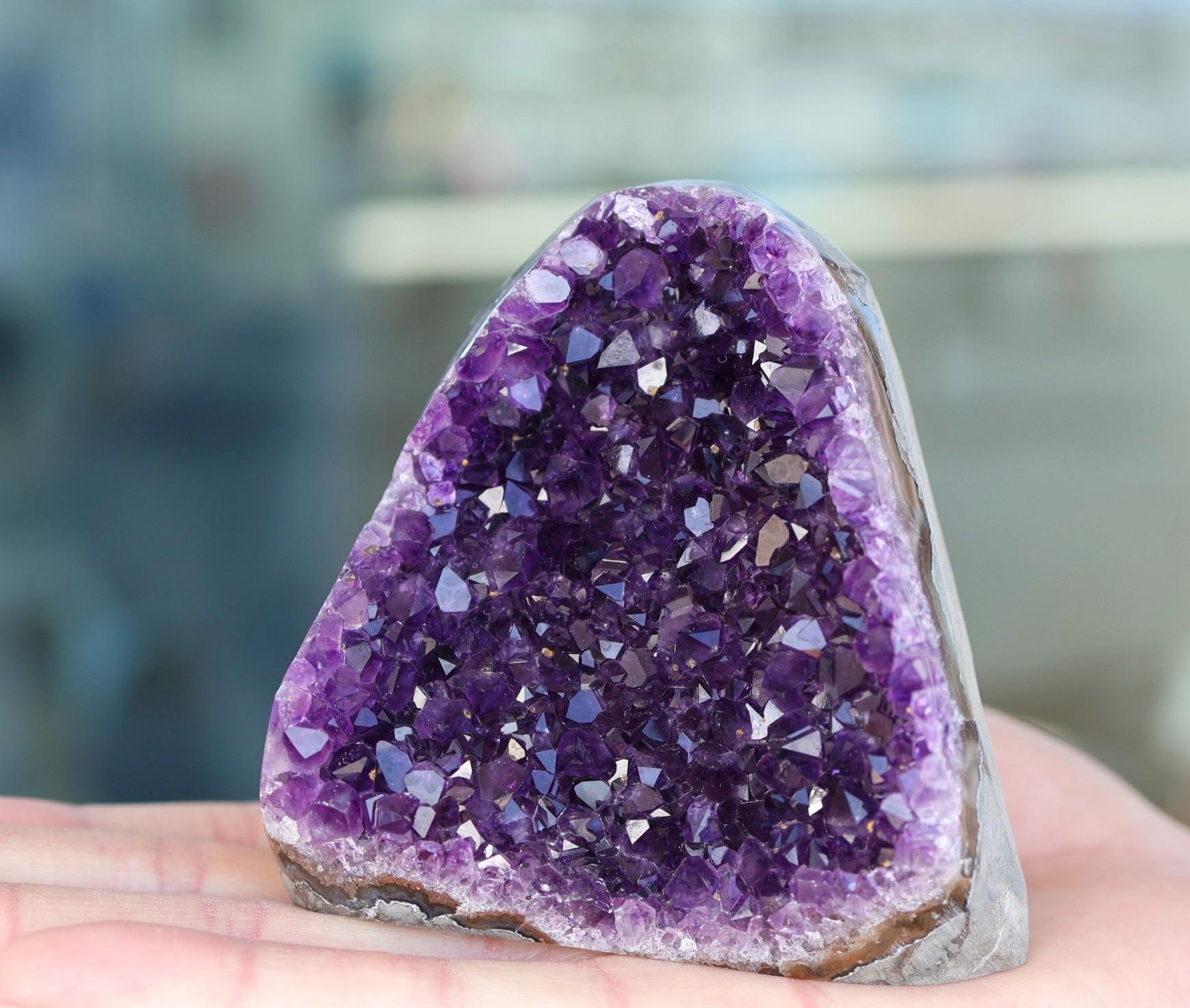 Amethyst Geode, Amethyst Crystal Cluster, Deep Purple Crystal, Natural Amethyst, Druzy Quartz, Crystal Decor, 555g