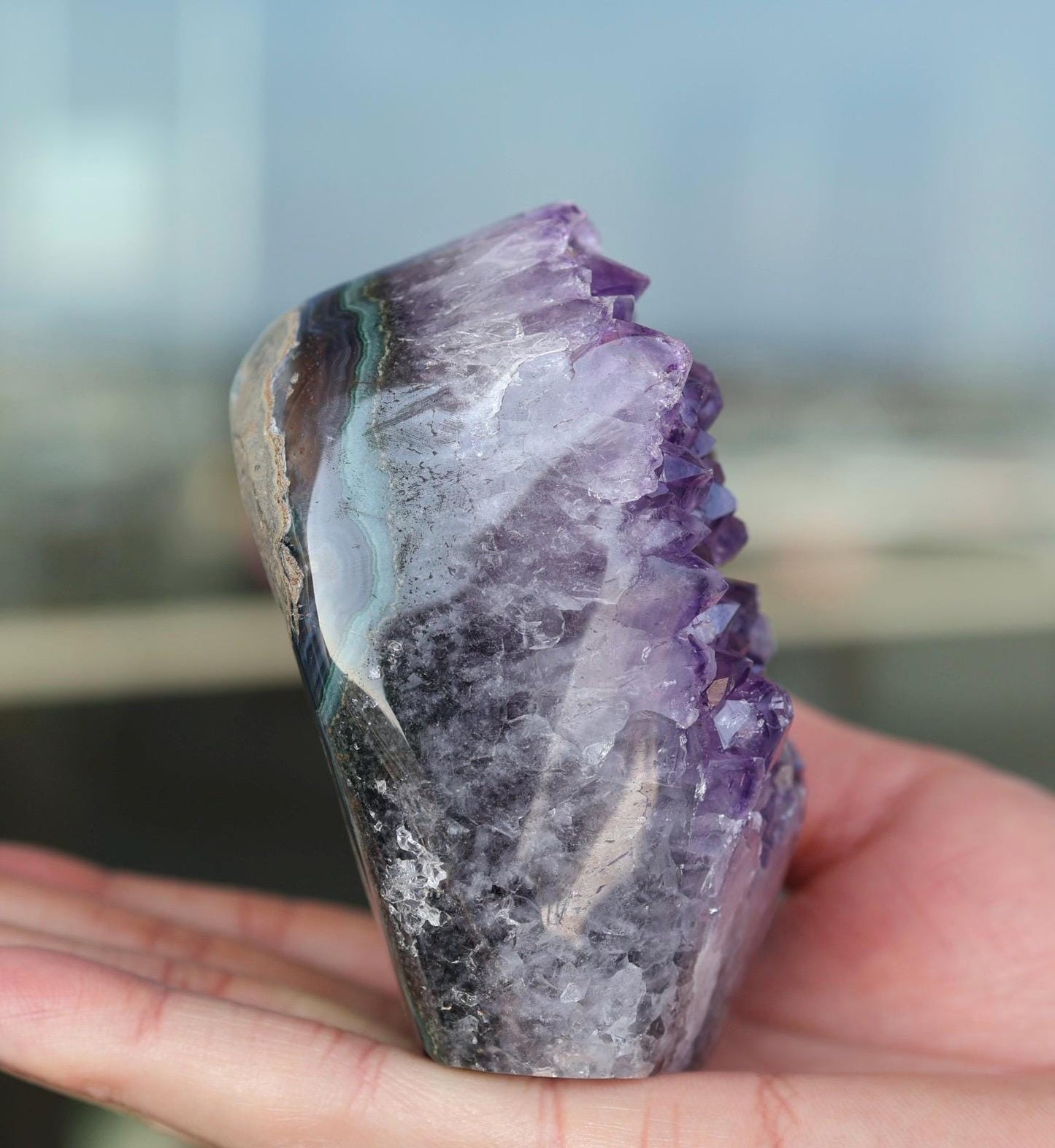 Amethyst Geode, Amethyst Crystal Cluster, Natural Purple Crystal, Druzy Quartz, Raw Amethyst, Crystal Decor, 474g