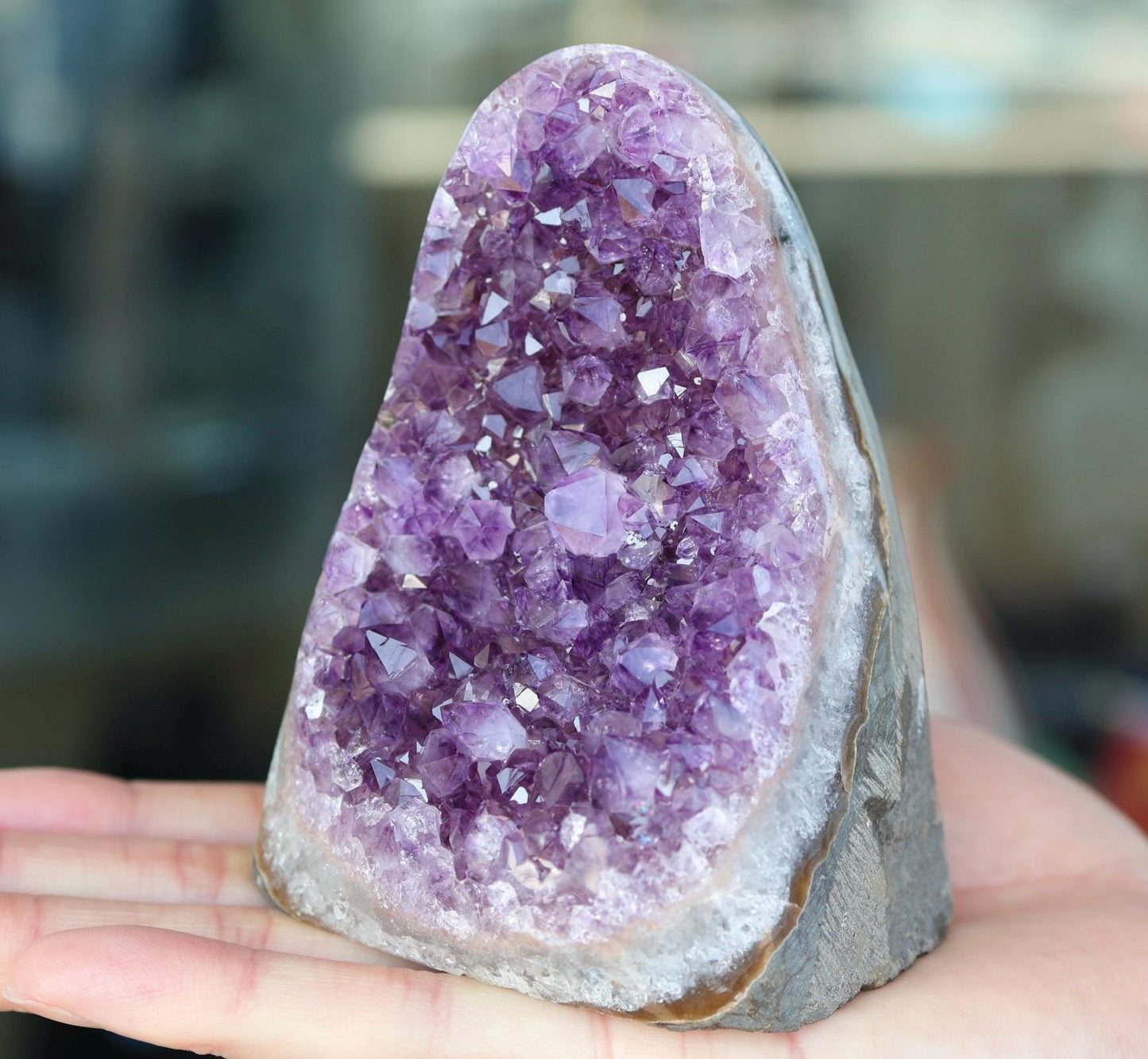 Amethyst Geode, Amethyst Crystal Cluster, Natural Purple Crystal, Druzy Quartz, Raw Amethyst, Crystal Decor, 742g