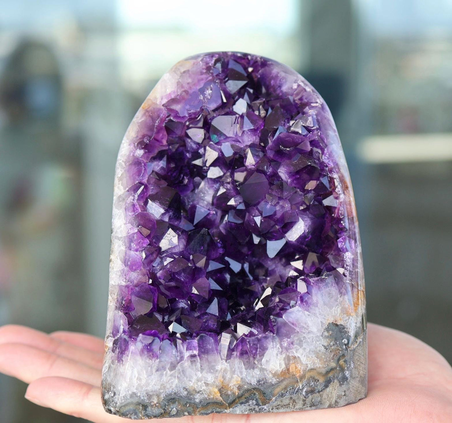 Uruguay Amethyst Geode – Deep Purple Natural Crystal Cluster – 1433g